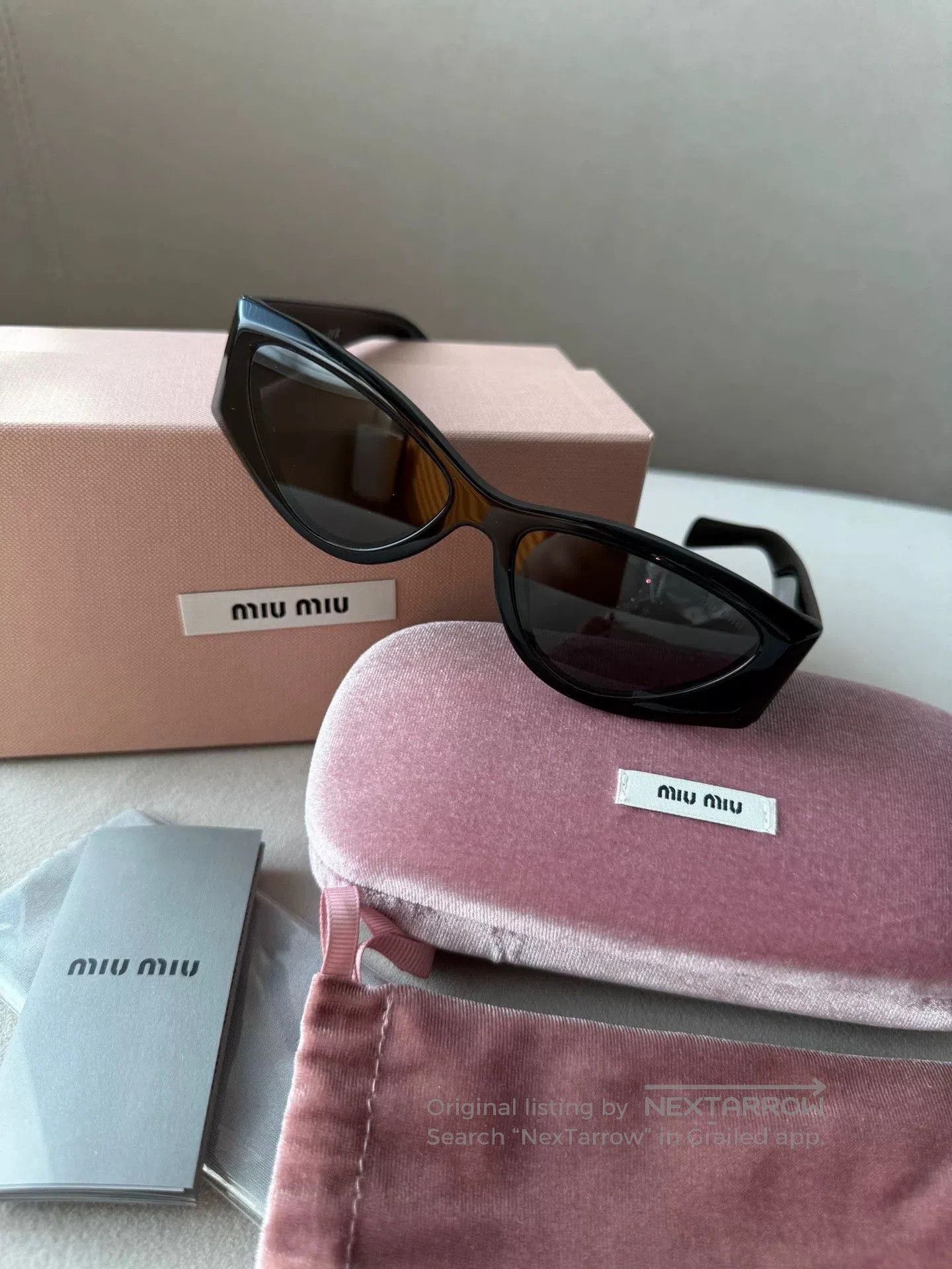 Miu Miu Miumiu Retro Cat-Eye Sunglasses. Size ONE SIZE - 3 Thumbnail