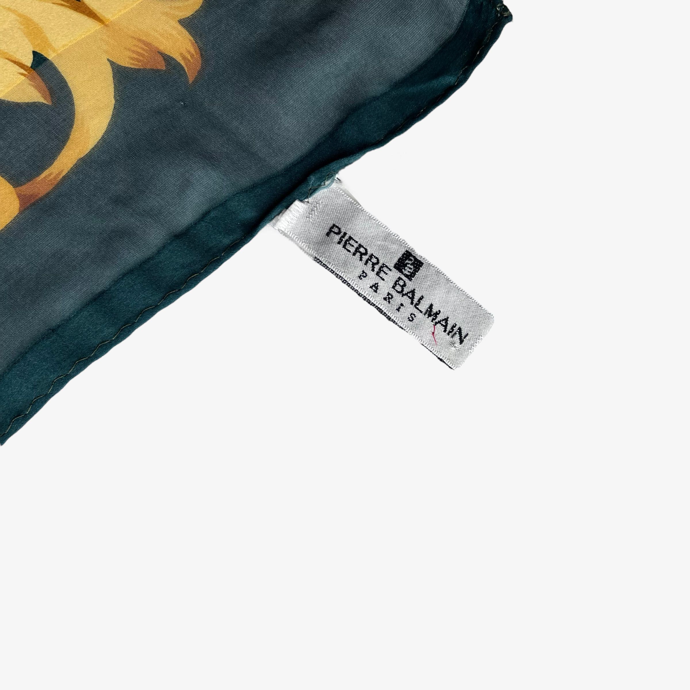 Balmain Vintage 90s Pierre Balmain Geometric & Abstract Silk Scarf Size ONE SIZE - 2 Thumbnail