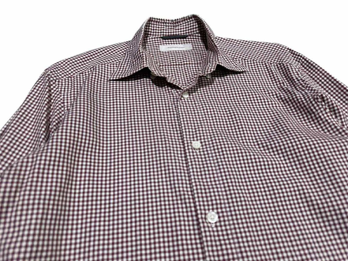 Ermenegildo Zegna 🔥Ermenegildo Zegna Red Check Shirt Long Sleeve Size US M / EU 48-50 / 2 - 2 Thumbnail