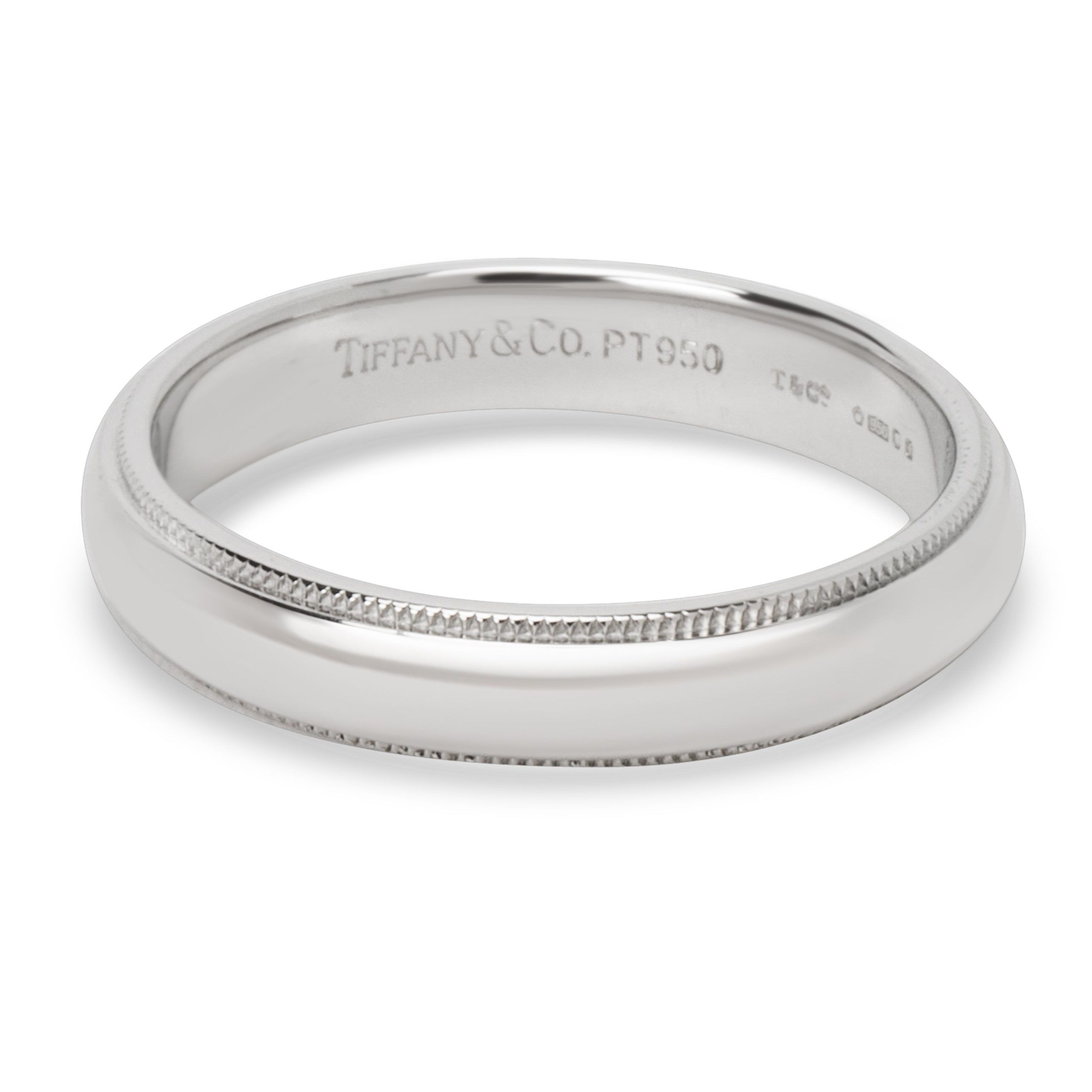 Tiffany Milgrain Men's Wedding Band 4mm