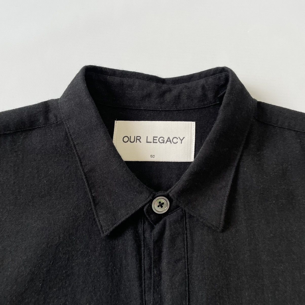 A/W 14 ‘Tobacco Fleck’ Black Wool Shirt