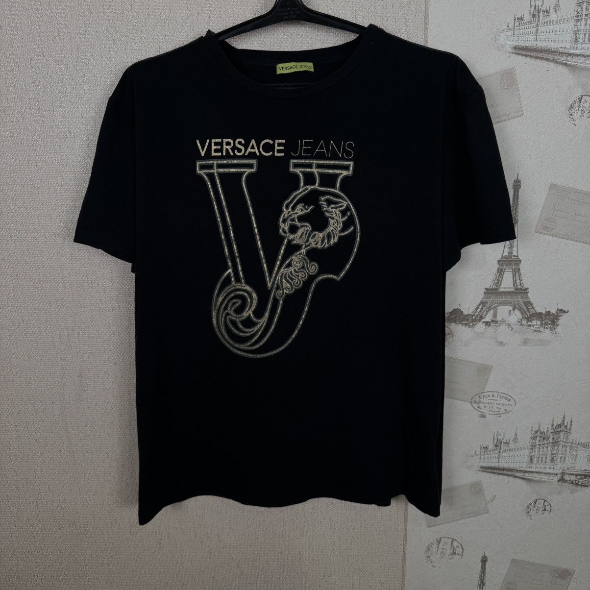Versace Versace Jeans T shirt Black Luxury Sz L Medusa Size US L / EU 52-54 / 3 - 7 Thumbnail