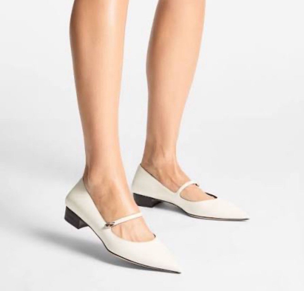 Jimmy Choo Jimmy Choo Carolyn Leather Mary Jane Flats size 39.5 Size US 9.5 / IT 39.5 - 2 Thumbnail