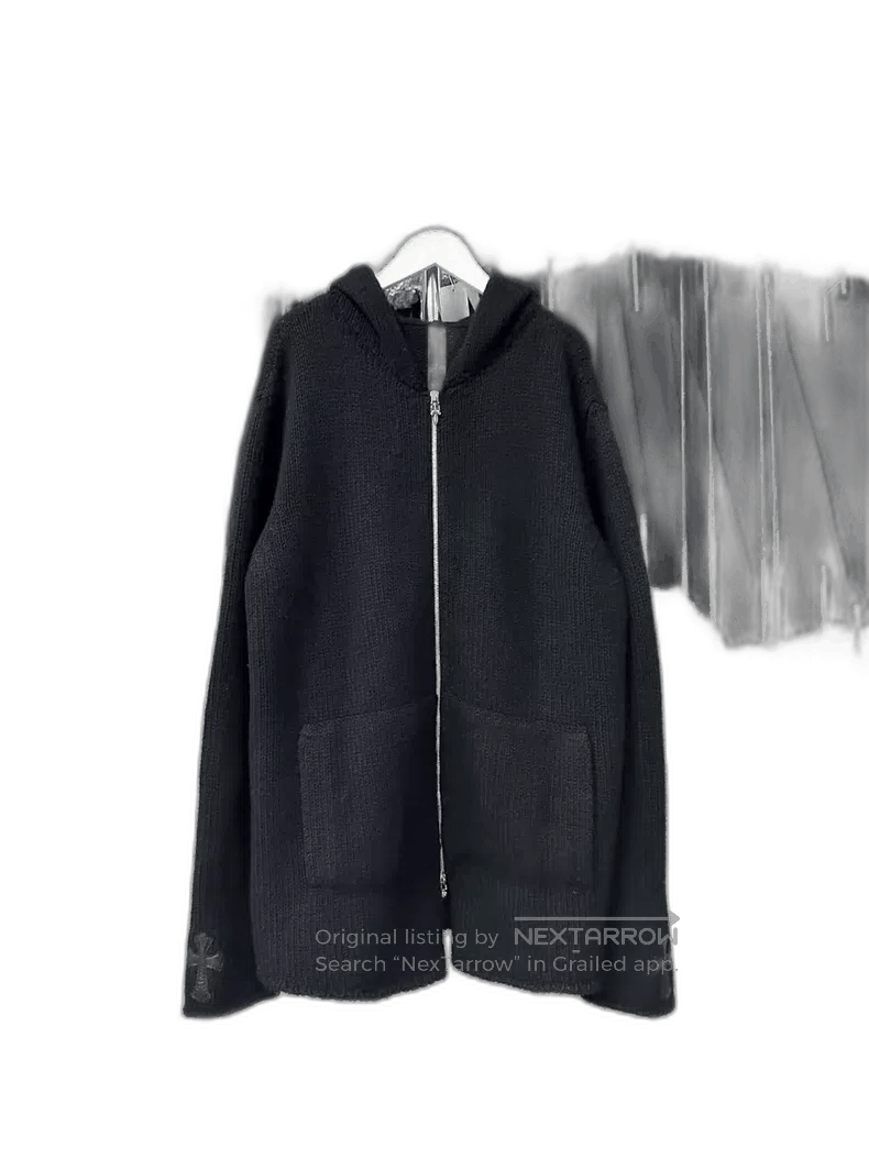 Chrome Hearts Chrome Hearts Wool and Leather Zip Jacket. Size US L / EU 52-54 / 3 - 1 Thumbnail