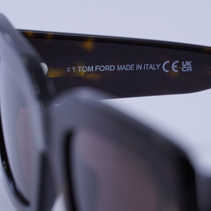 Tom Ford Tom Ford Brigitta FT1188 52E Sunglasses Havana Rectangle Size ONE SIZE - 5 Thumbnail