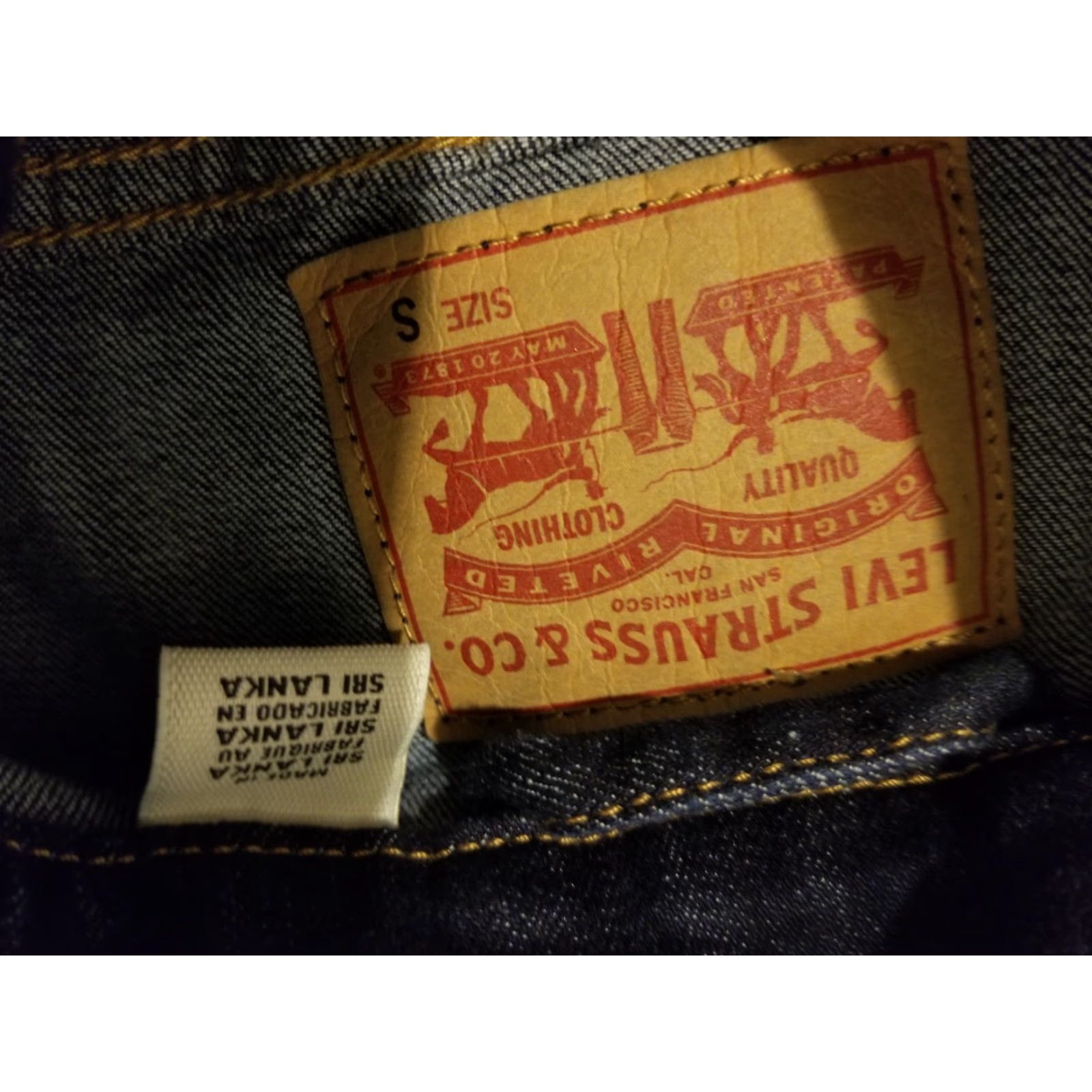 Levi's VINTAGE Womens Levis Denim Jacket S Small Blue Cotton Jean Stretch Jacket Womens S Blue Denim Stretch Size 28" / US 6 / IT 42 - 3 Thumbnail