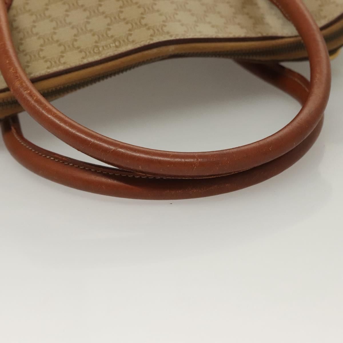 Celine CELINE Macadam Canvas Hand Bag Pvc Beige Gold Size ONE SIZE - 7 Thumbnail