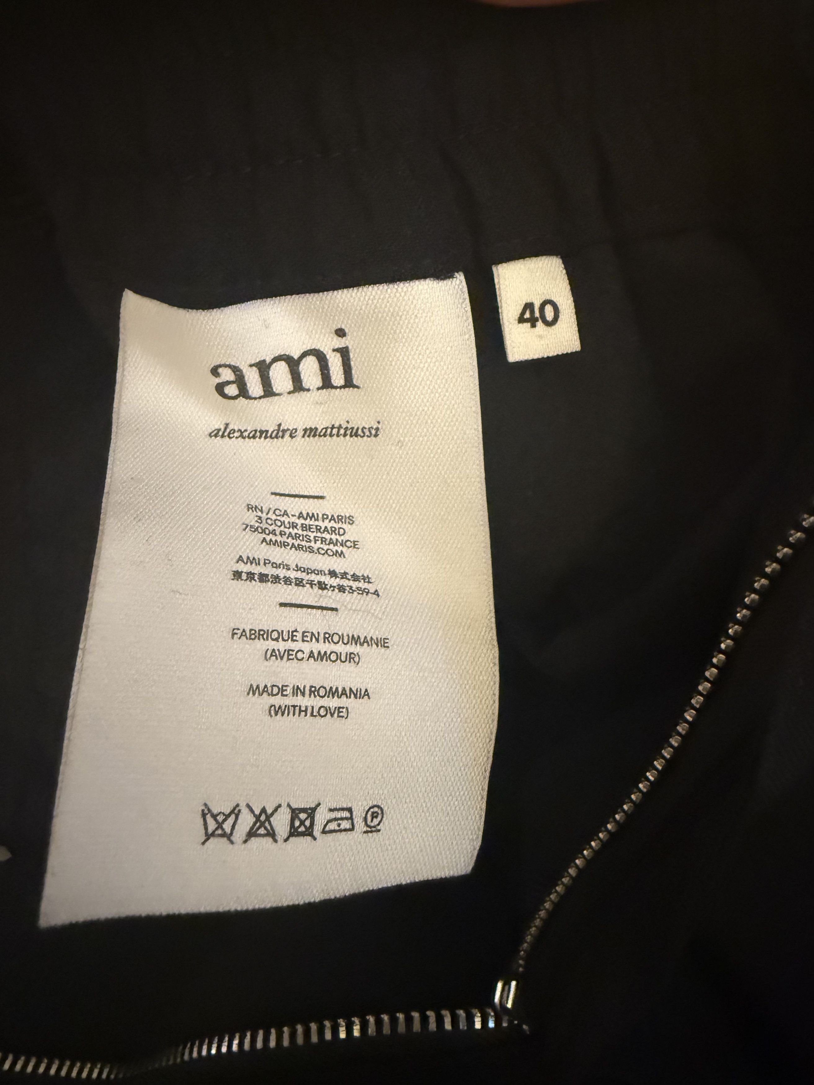 AMI AMI Paris Black Cropped Virgin Wool Trousers Size US 29 - 3 Thumbnail