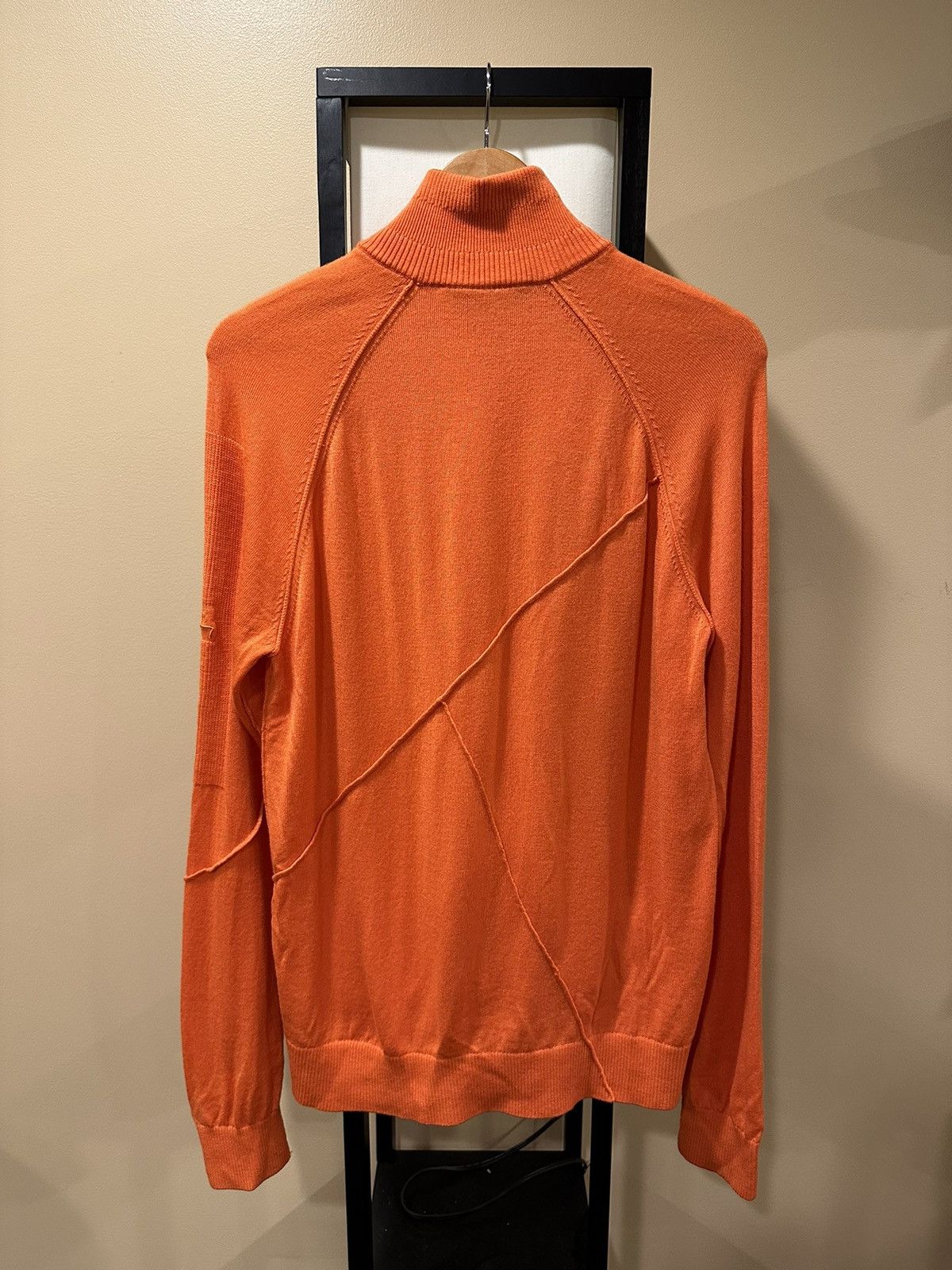 A-COLD-WALL* A-Cold-Wall Zip Up Orange Turtleneck Cardigan Sweater Size US L / EU 52-54 / 3 - 2 Thumbnail