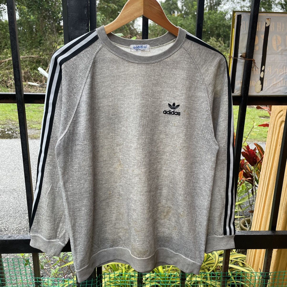 Adidas 🔥Vintage 90s Adidas Side Tapped Design Crewneck Sweatshirts Size US S / EU 44-46 / 1 - 5 Thumbnail