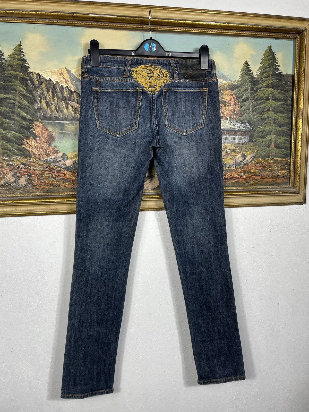 Ed Hardy × Vintage Ed Hardy Vintage Y2k Denim Trousers Jeans Drip Swag Size 28" / US 6 / IT 42 - 4 Thumbnail