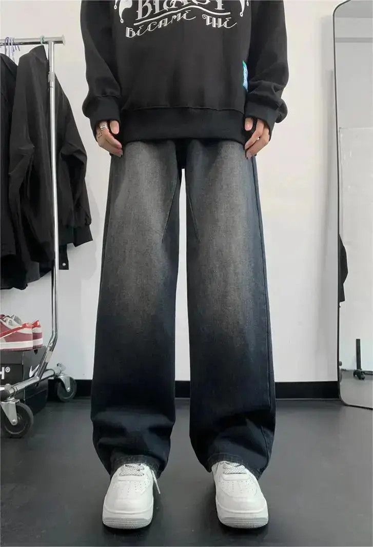 Japanese Brand Loose straight leg wide leg micro flared jeans Size US 32 / EU 48 - 4 Thumbnail