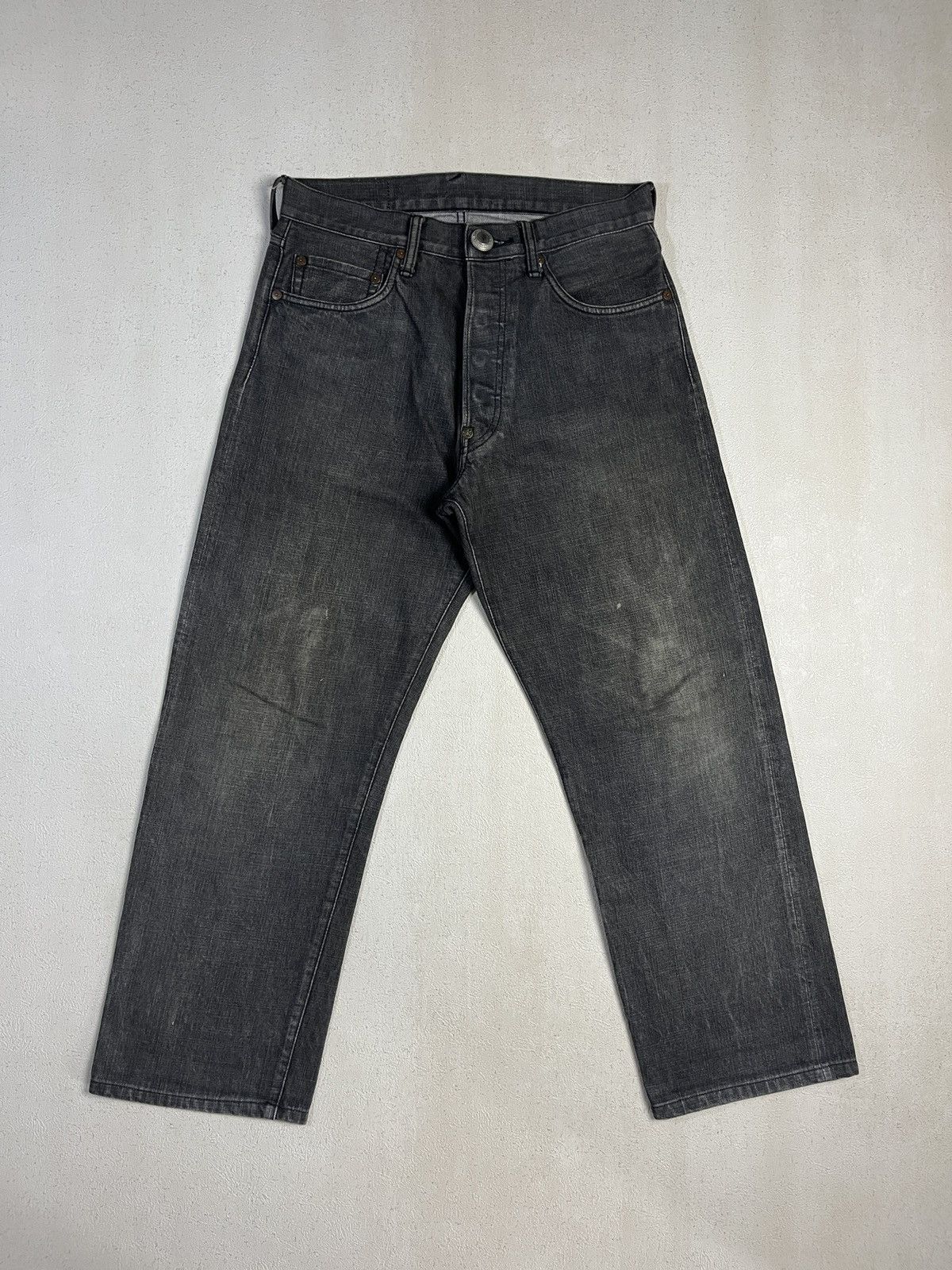 Evisu Paris Seagull Black Washed Jeans