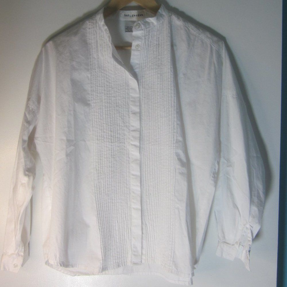 Gordon Rush But Gordon Stuart S Oversized Size S Vintage Cotton Button Up Blouse Pintucks Size S / US 4 / IT 40 - 2 Thumbnail