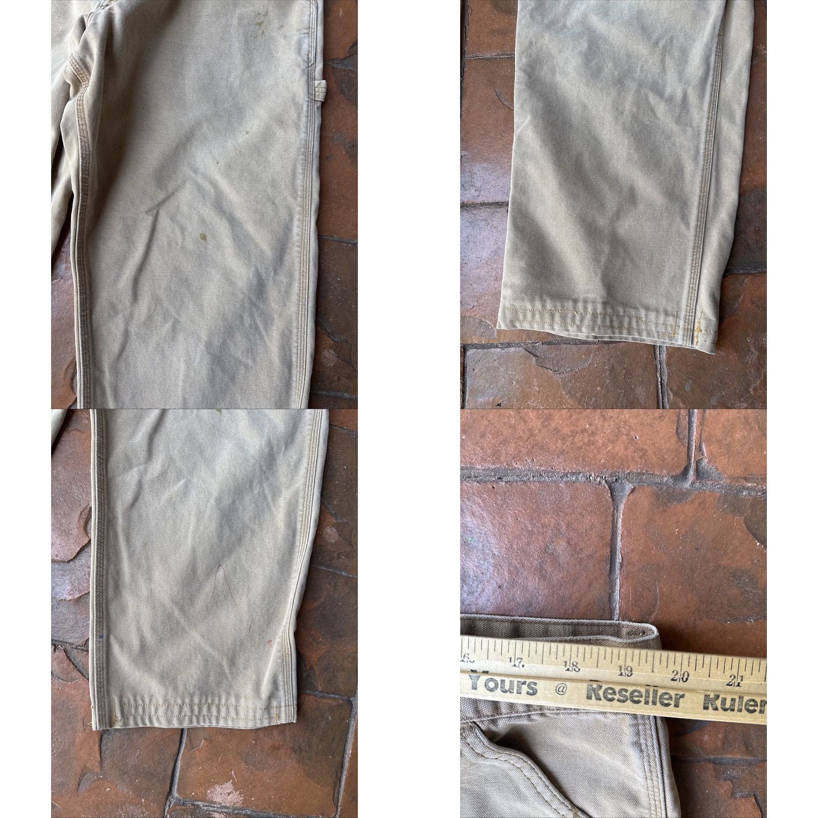 Carhartt VINTAGE Carhartt Workwear Carpenter Jeans 44 Beige Grunge USA Men Pants 5-Pocket Design Denim Distressed Carpenter Style Size US 44 / EU 60 - 8 Thumbnail