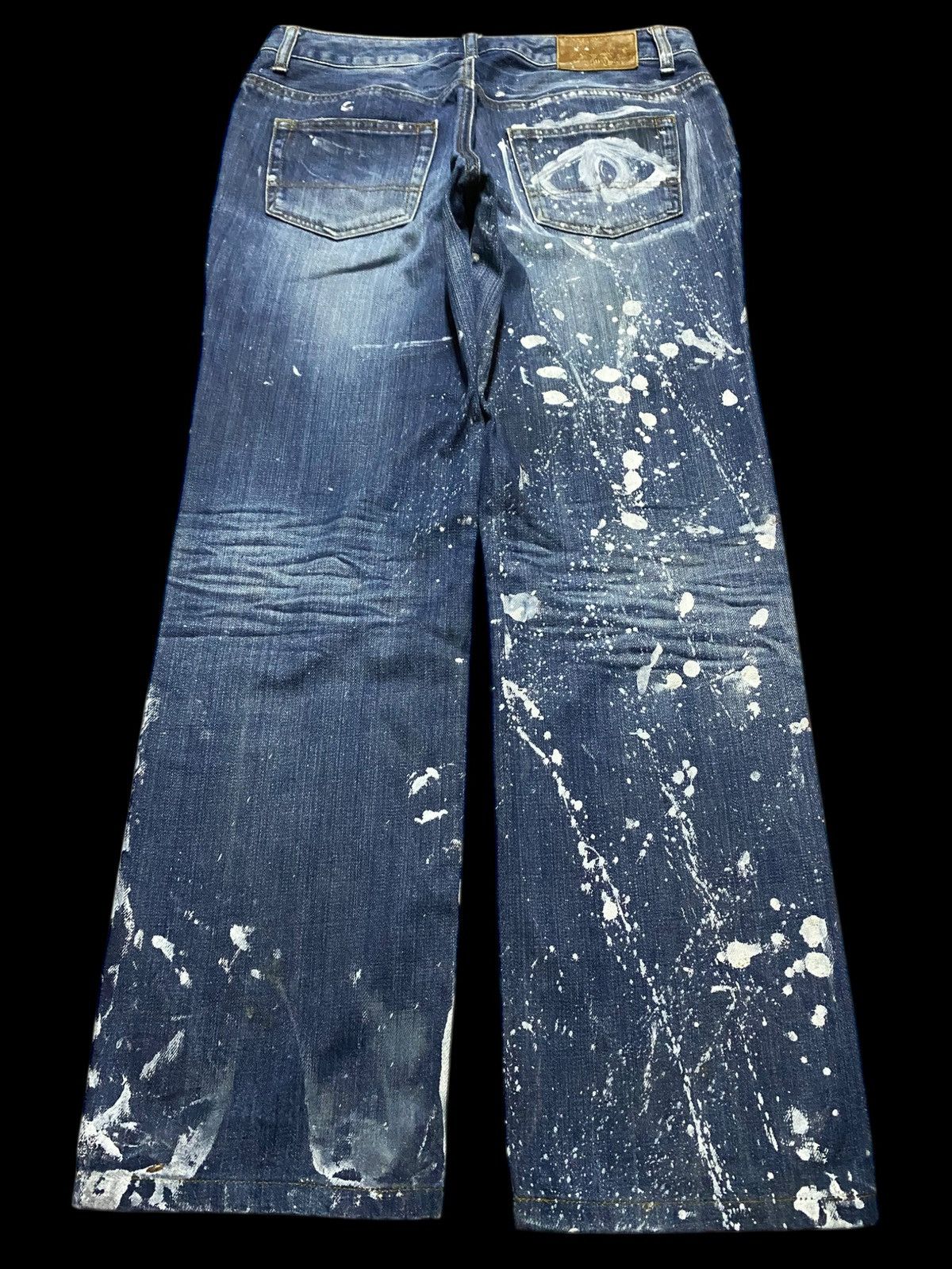 Nicole Club Vintage Japanese Brand Paint Splatter Distressed Loose Jeans Size US 30 / EU 46 - 2 Thumbnail