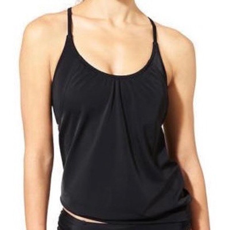 Athleta Athleta Black Blousy Tankini Swim Surf Top 467408 36D Beach Size ONE SIZE - 1 Thumbnail