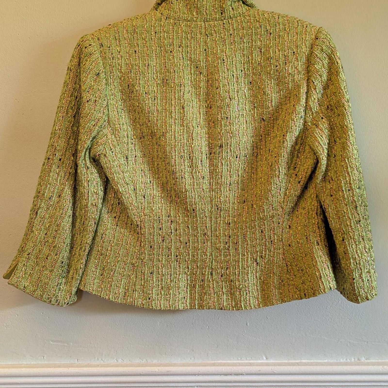 Other Vintage Carlisle Collection Tweed Blazer Size XS / US 0-2 / IT 36-38 - 6 Thumbnail