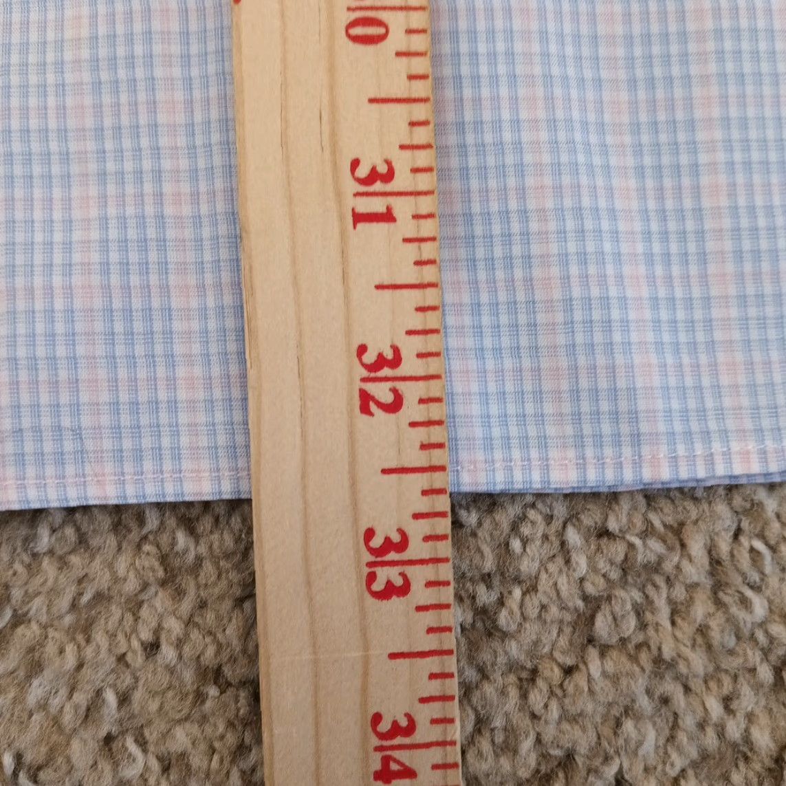 Charles Tyrwhitt Charles Tyrwhitt Shirt Mens Size 16 Slim Pink Plaid Long Sleeve Button Up Size US L / EU 52-54 / 3 - 7 Thumbnail