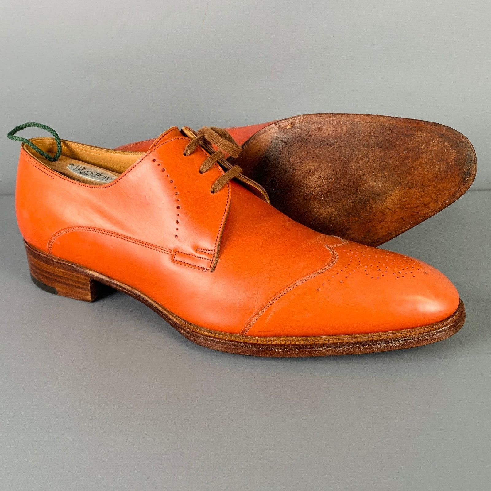 John Lobb JOHN LOBB Size 8.5 Orange Perforated Leather Lace-Up Shoes Size US 8.5 / EU 41-42 - 5 Thumbnail