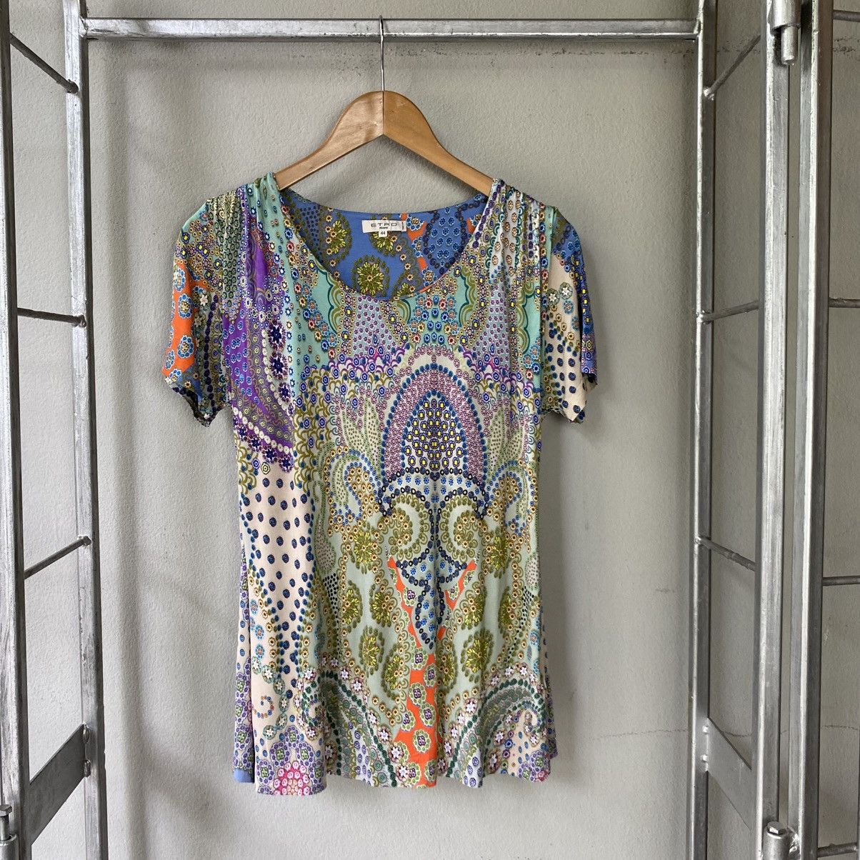 Etro ETRO Milano Multicolor Paisley Print Scoop Neck Top Size M / US 6-8 / IT 42-44 - 1 Thumbnail