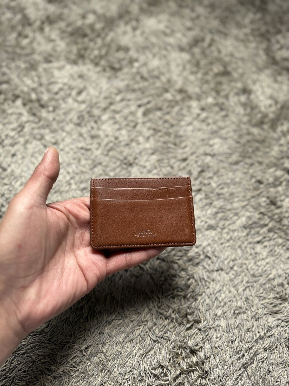 A.P.C. A.P.C brown leather card holder. Size ONE SIZE - 1 Thumbnail