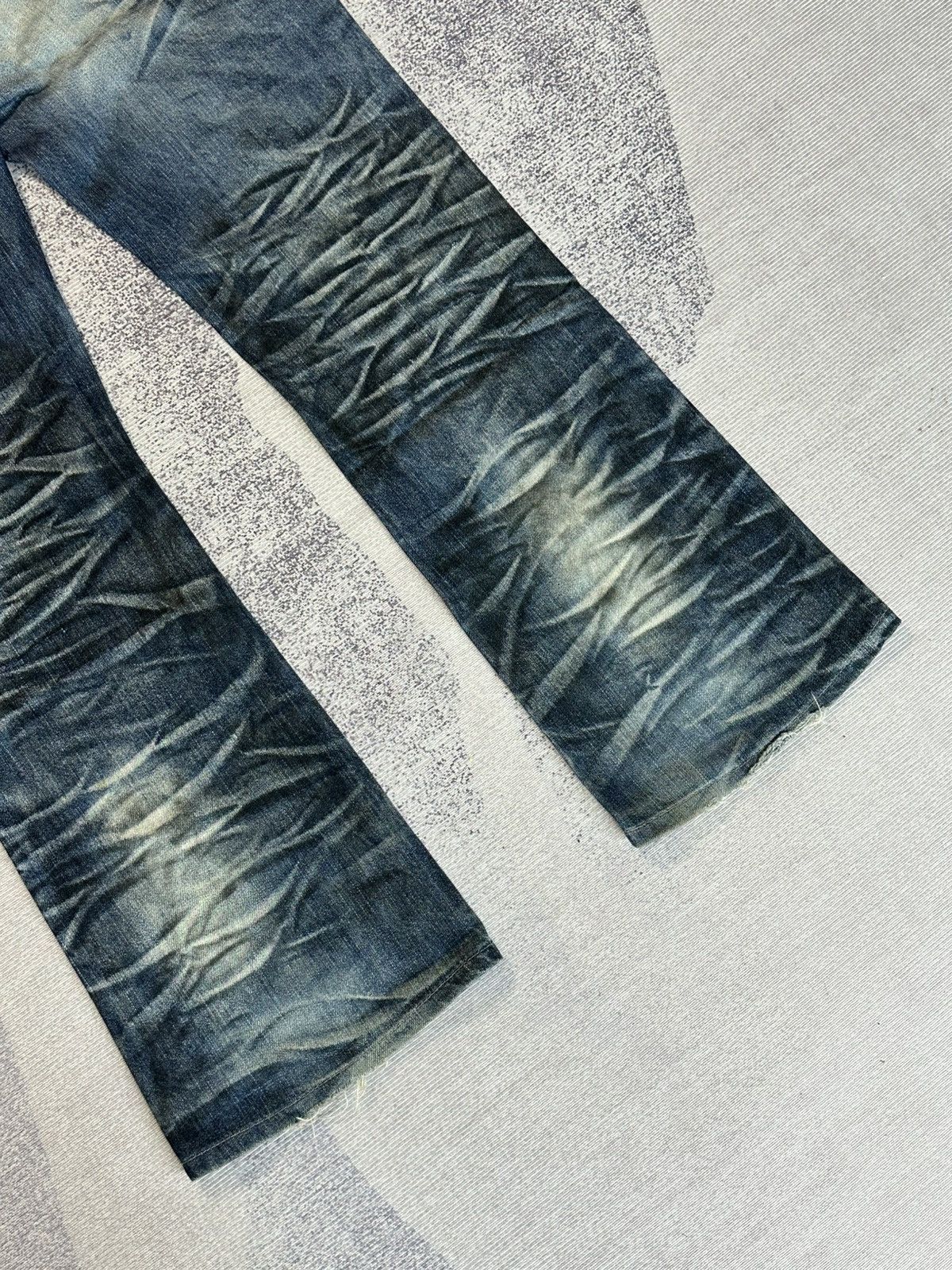 GOSTAR DE FUGA 2000s FUGA Flare Stone Washed Distressed Denim Jeans Size US 31 - 13 Thumbnail