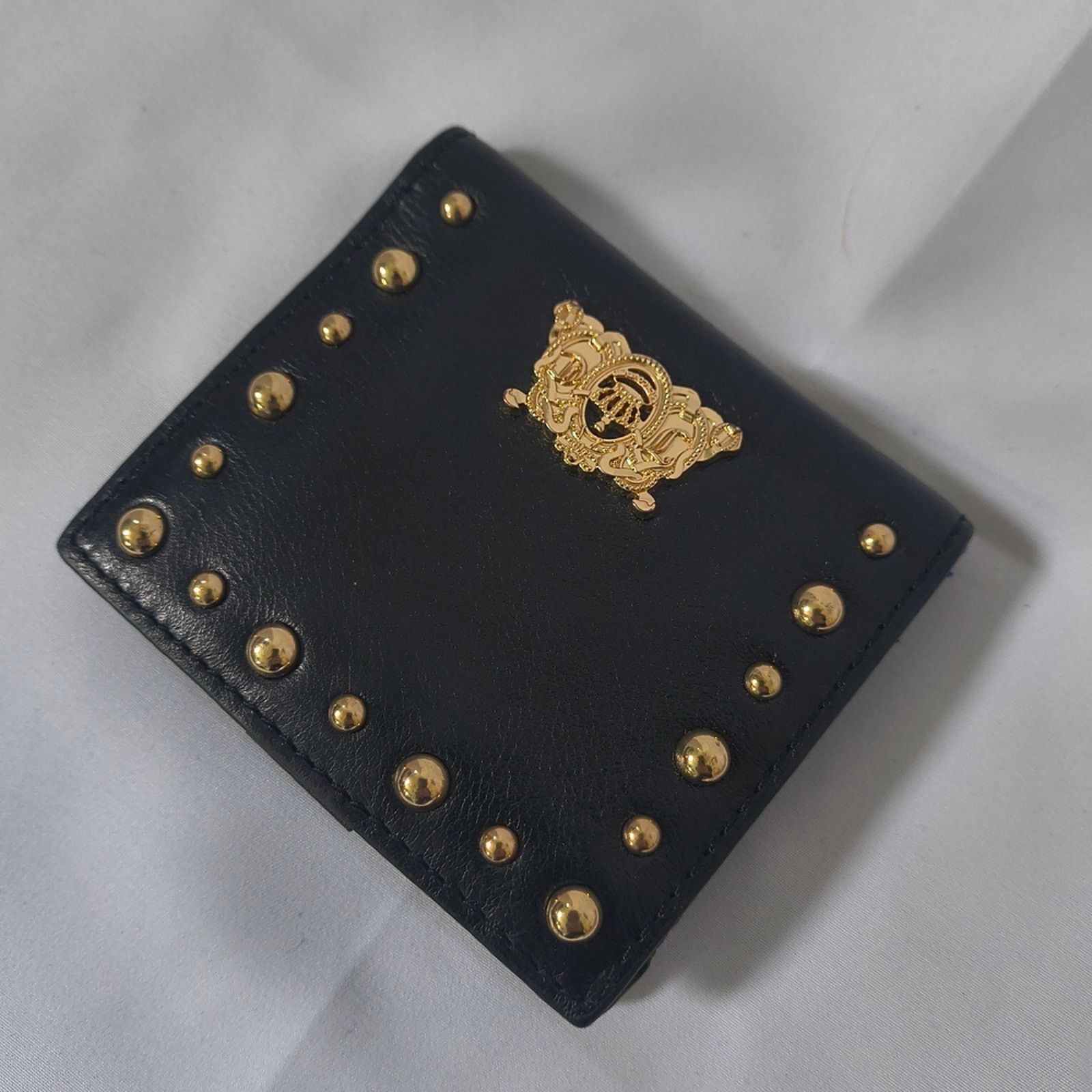 Juicy Couture Y2K Juicy Couture Genuine Black Leather Wallet / Gold Studs Size ONE SIZE - 1 Thumbnail