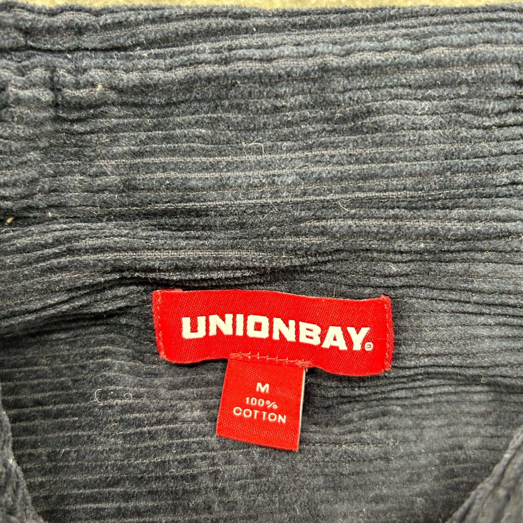 Vintage Unionbay Shirt Jacket Mens M Blue Corduroy Button Up Long Sleeve 90s Workwear Casual Bomber Jacket Size US M / EU 48-50 / 2 - 4 Thumbnail