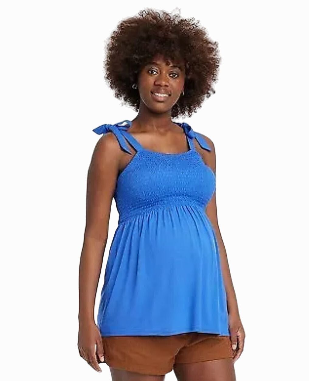 Other Isabel Maternity - Tie Strap Maternity Tank Top - Blue - Sma Size S / US 4 / IT 40 - 1 Thumbnail