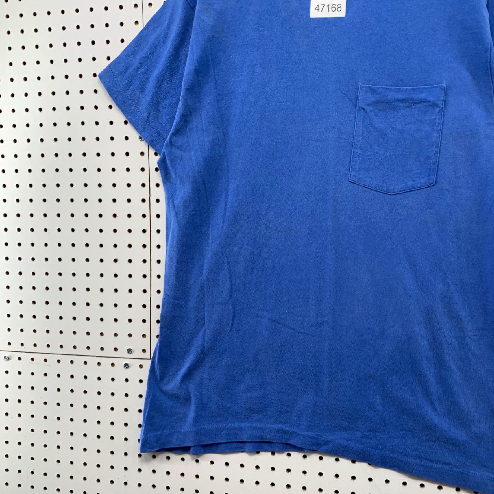 Fruit Of The Loom VINTAGE Fruit of the Loom Pocket T-Shirt Mens XL Blue Single Stitch Made USA Size US XL / EU 56 / 4 - 4 Thumbnail