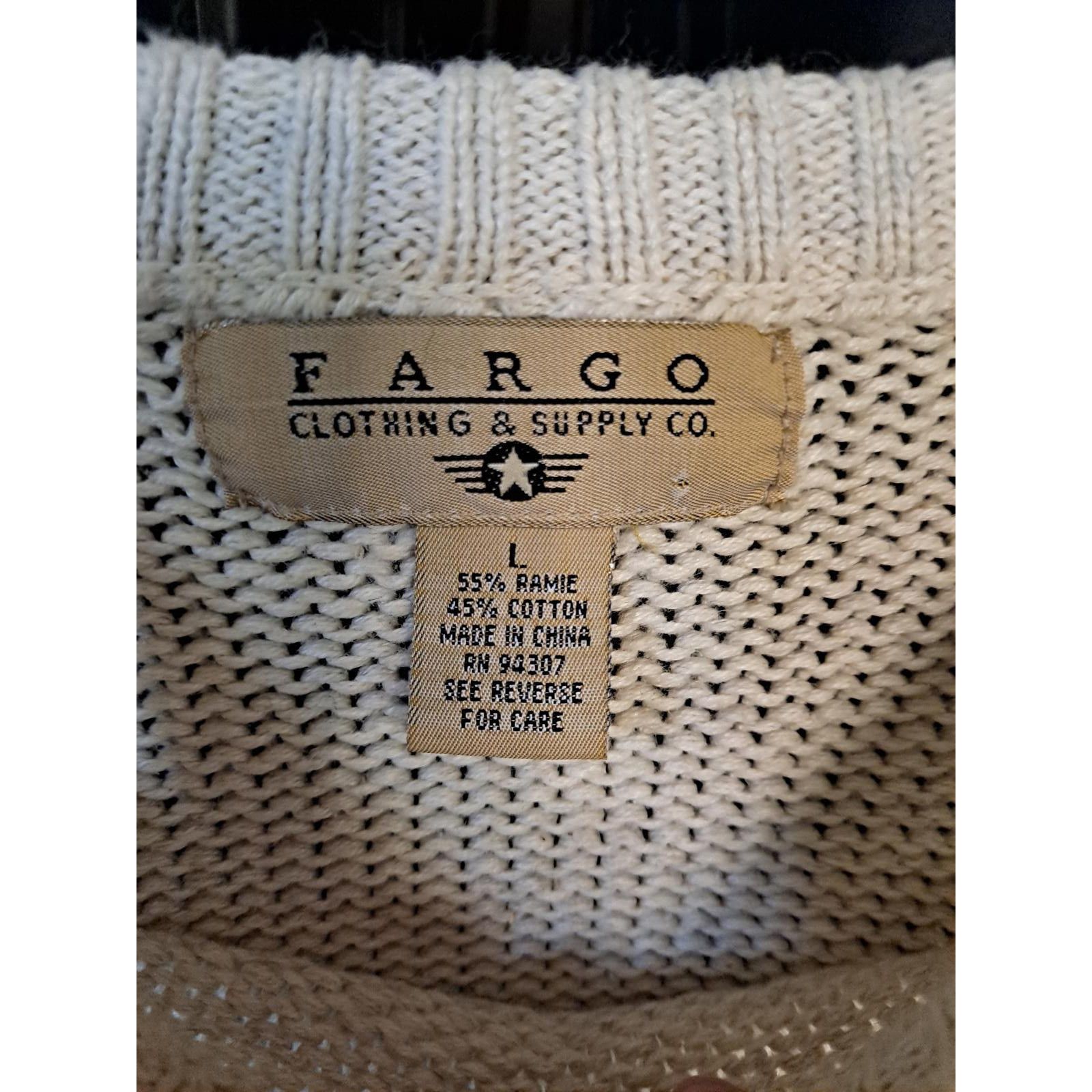 Other Vtg Fargo Clothing and Supply White Crew Neck Sweater with G Size US L / EU 52-54 / 3 - 4 Thumbnail
