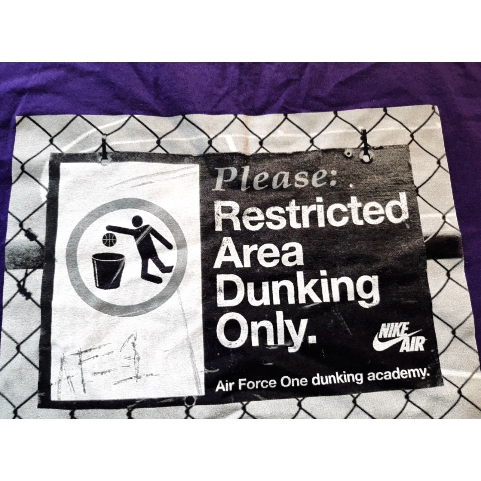 Nike Nike Air Force One Shirt Mens Small S Dunking Academy Purple Short Sleeve 90s Logo Sports Size US S / EU 44-46 / 1 - 2 Thumbnail