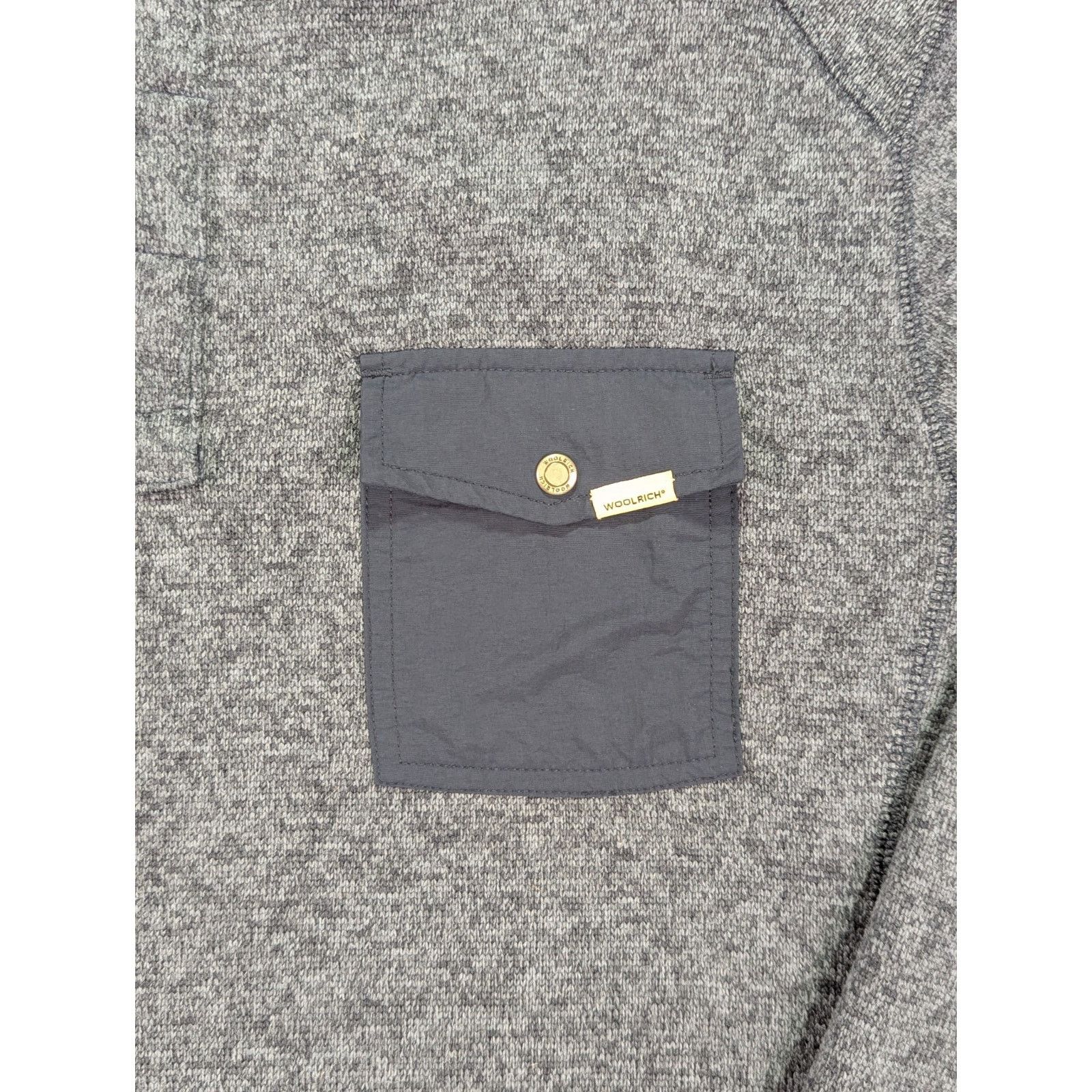 Woolrich Woolen Mills Woolrich Mens XL Blue Fleece 1/4 Snap Knit Pullover Size US XL / EU 56 / 4 - 2 Thumbnail