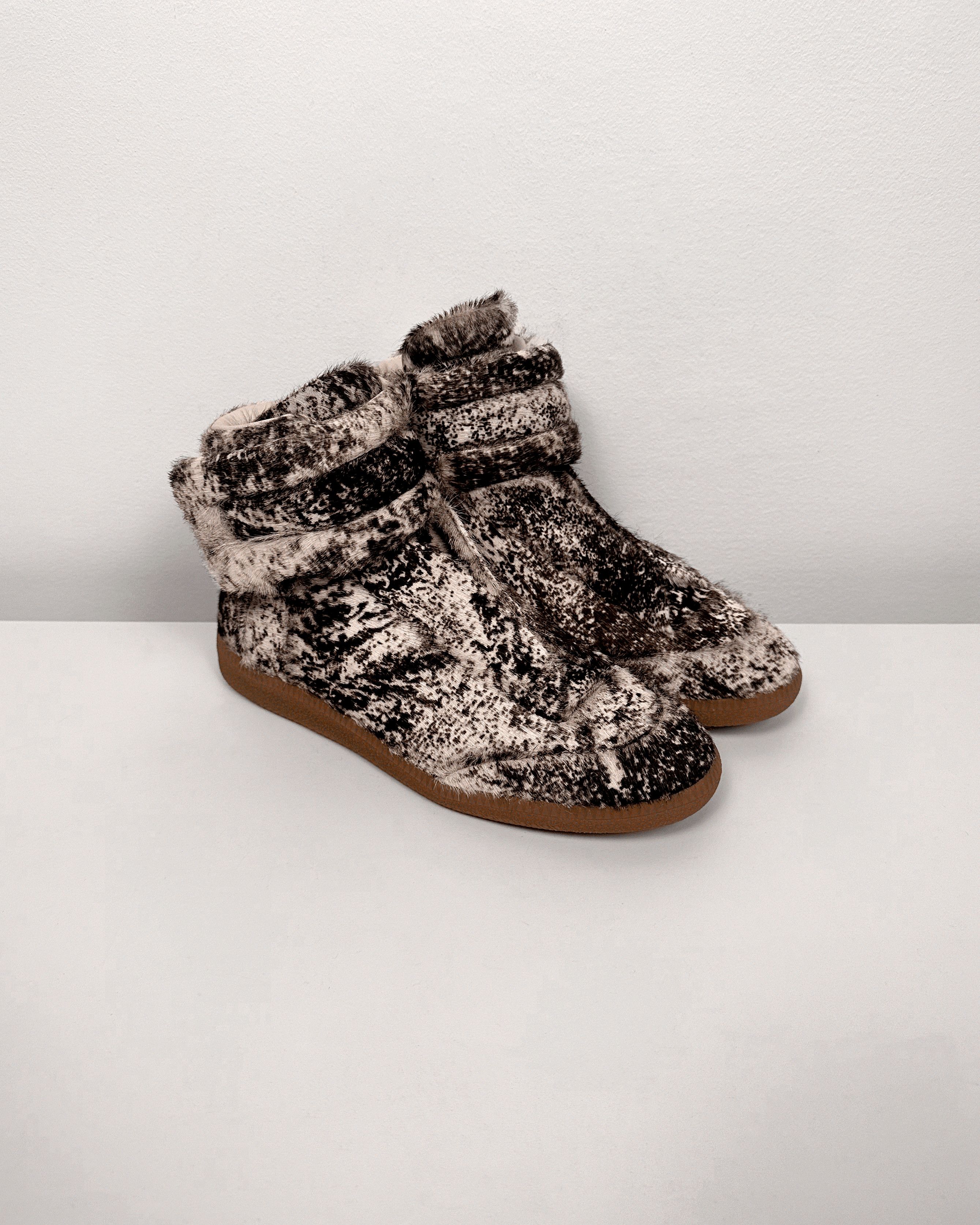 Maison Margiela Snake Texture Ponyhair Future High Sneakers