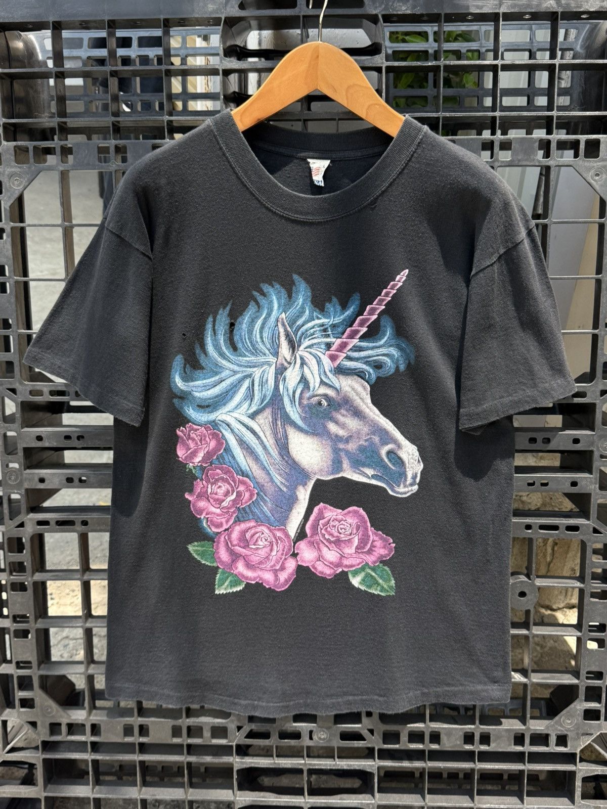 Vintage 💥Vintage American Thunder Elisa unicorn 90s T-shirt Size US L / EU 52-54 / 3 - 1 Thumbnail