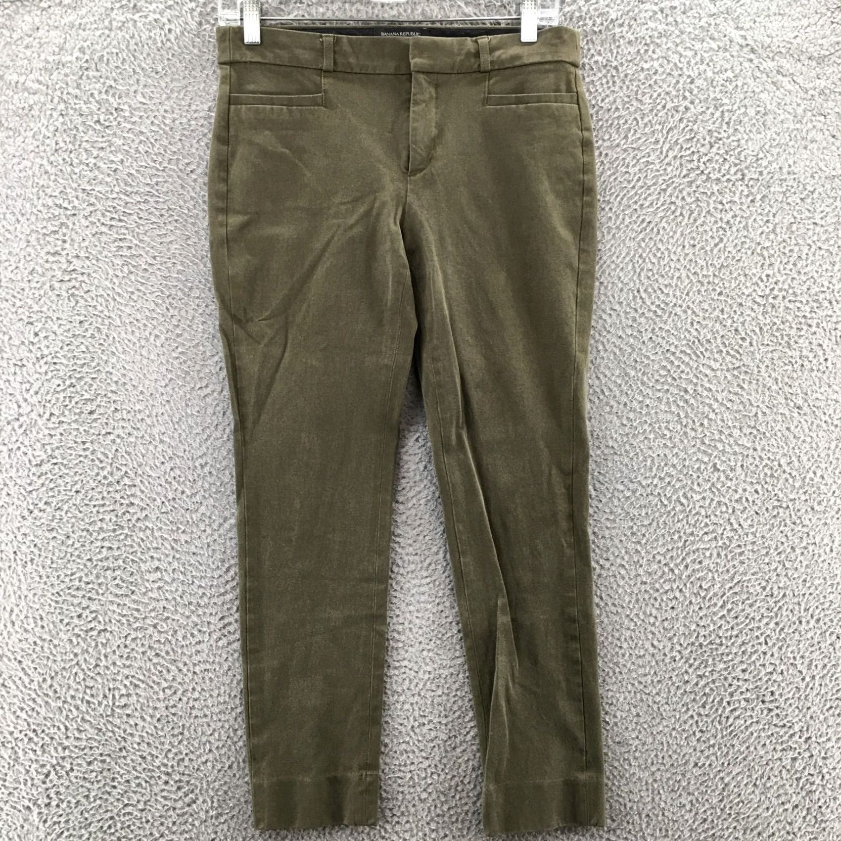 Banana Republic Banana Republic Sloan Chino Pants Womens 4 Green Low Rise Zip Fly Skinny Straight Leg Modern Classic Womens Size 27" / US 4 / IT 40 - 2 Thumbnail