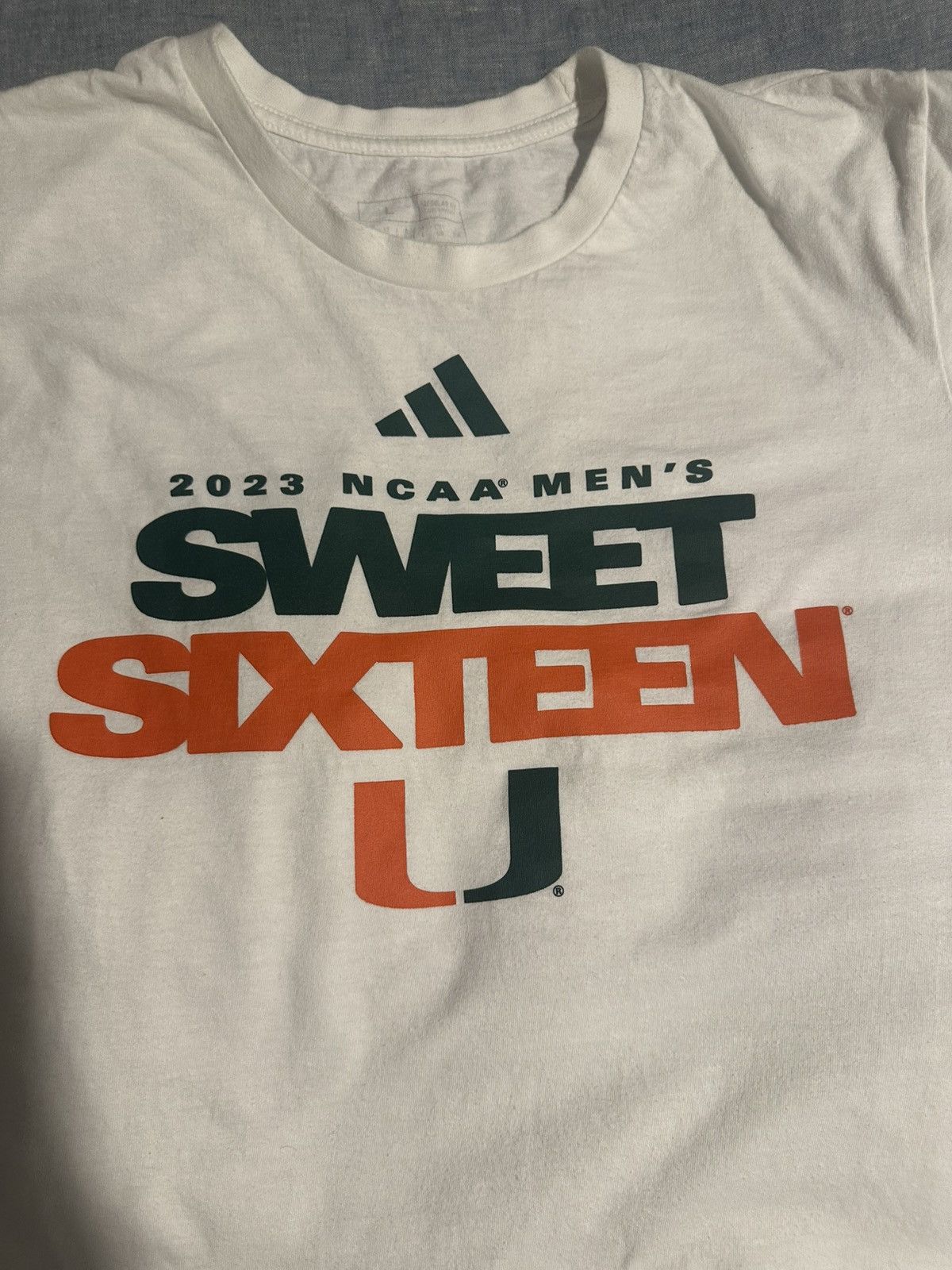 Adidas × NCAA 2023 Miami Hurricanes Basketball Sweet Sixteen size large Size US L / EU 52-54 / 3 - 2 Thumbnail