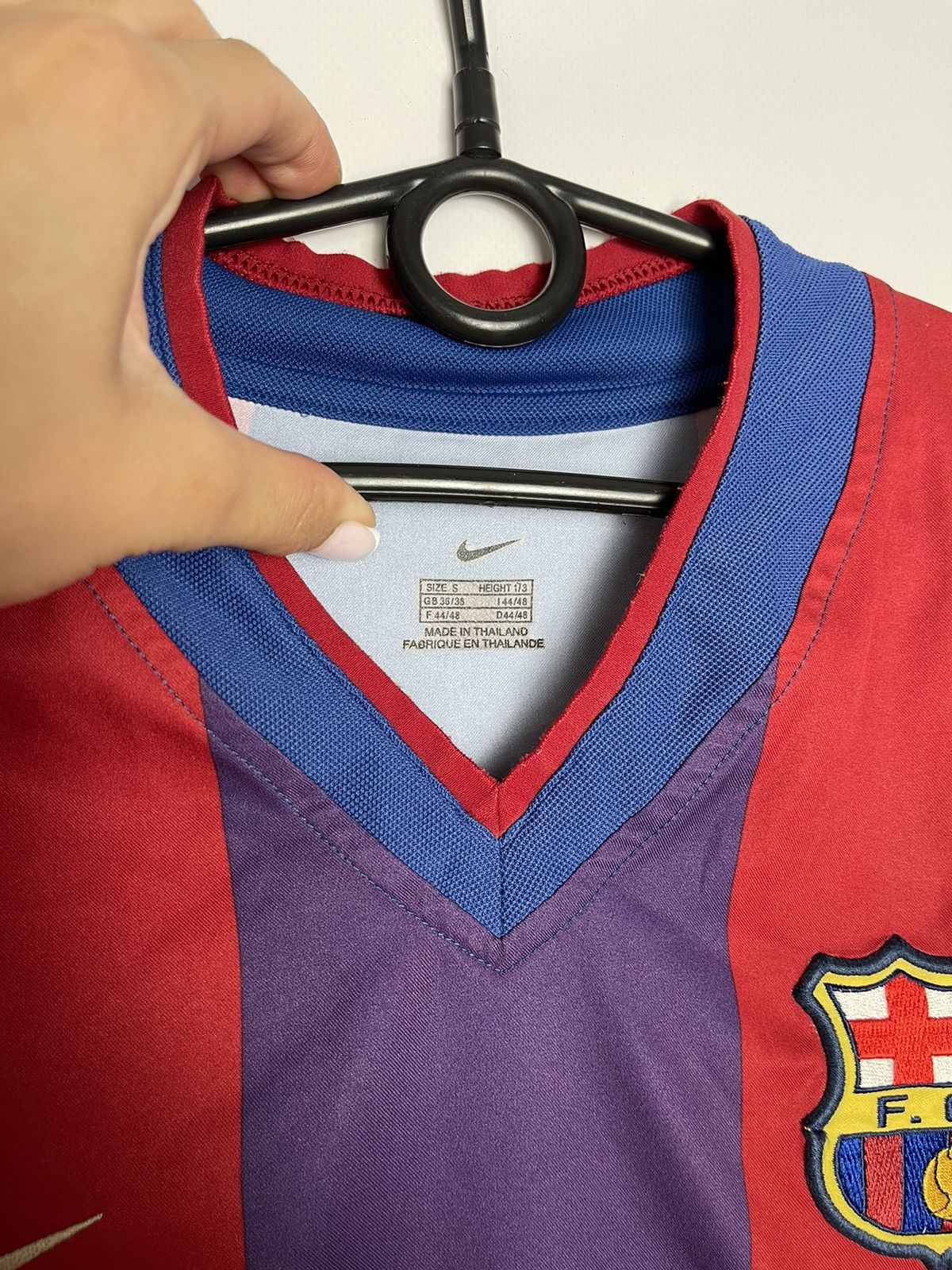Vintage Nike Barcelona soccer jersey striped total 90 size S