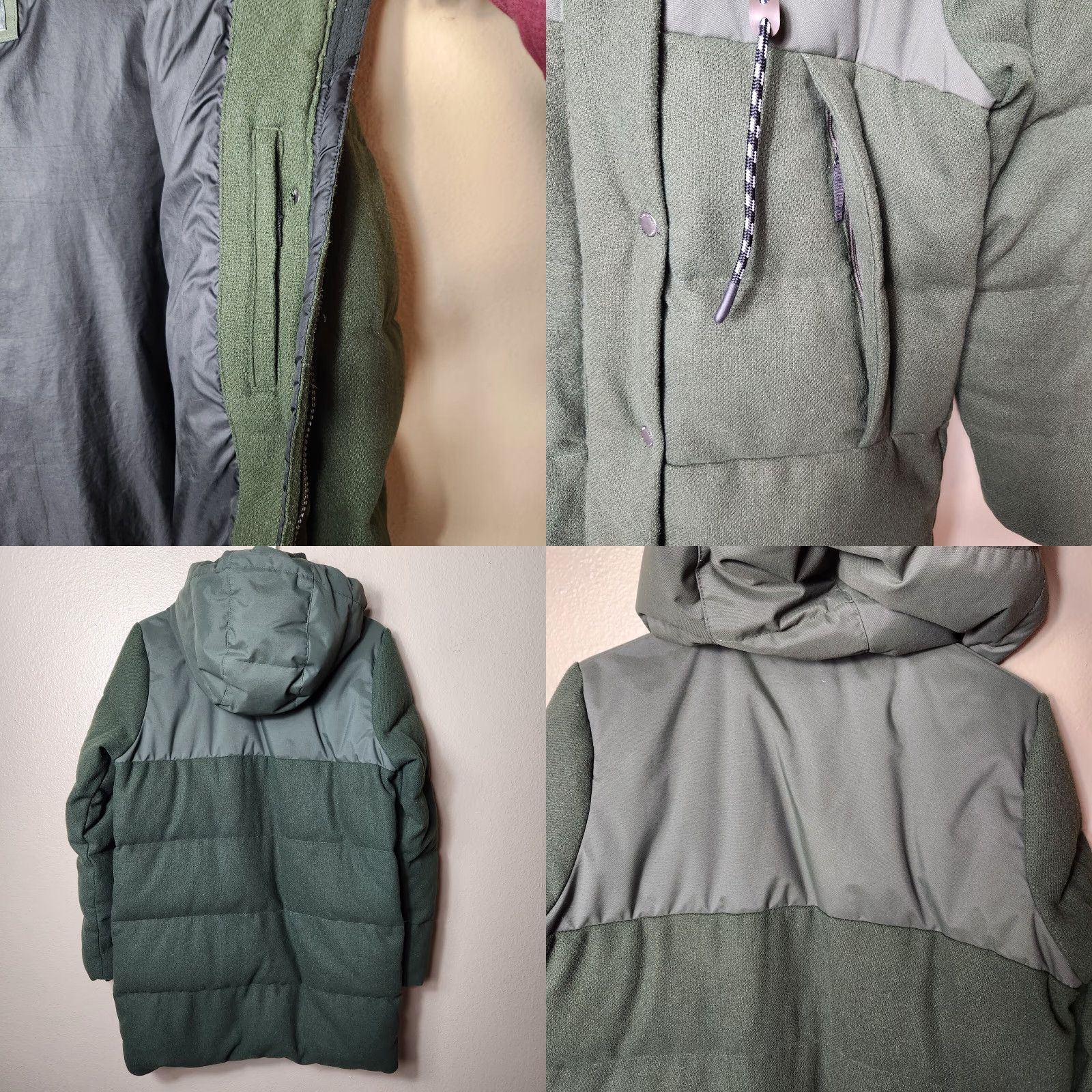 Eddie Bauer Eddie Bauer Womens Olive Wool Blend Hooded Down Puffer Coat S Coat Womens Wool Blend Hooded Down Puffer Coat Olive Green Size S / US 4 / IT 40 - 8 Thumbnail
