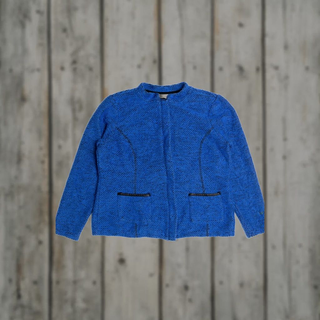 Vintage VINTAGE Joan Rivers Blue Lightweight Jacket Small - Classic Knit Cardigan Shirt Womens Size US S / EU 44-46 / 1 - 1 Thumbnail