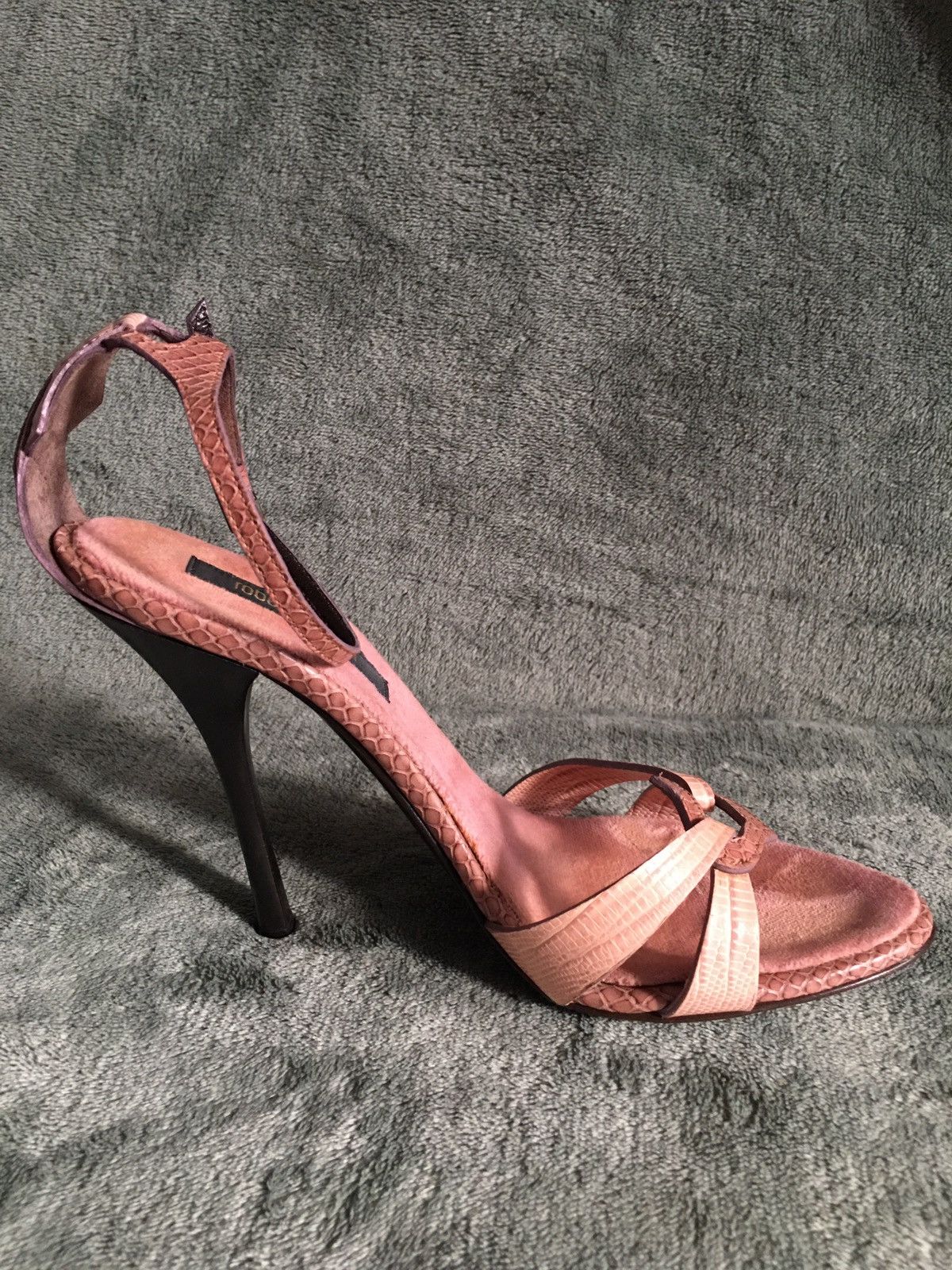 Roberto Cavalli Roberto Cavalli Snakeskin Strappy Leather Heels Sandals EU37 Size US 7 / IT 37 - 3 Thumbnail
