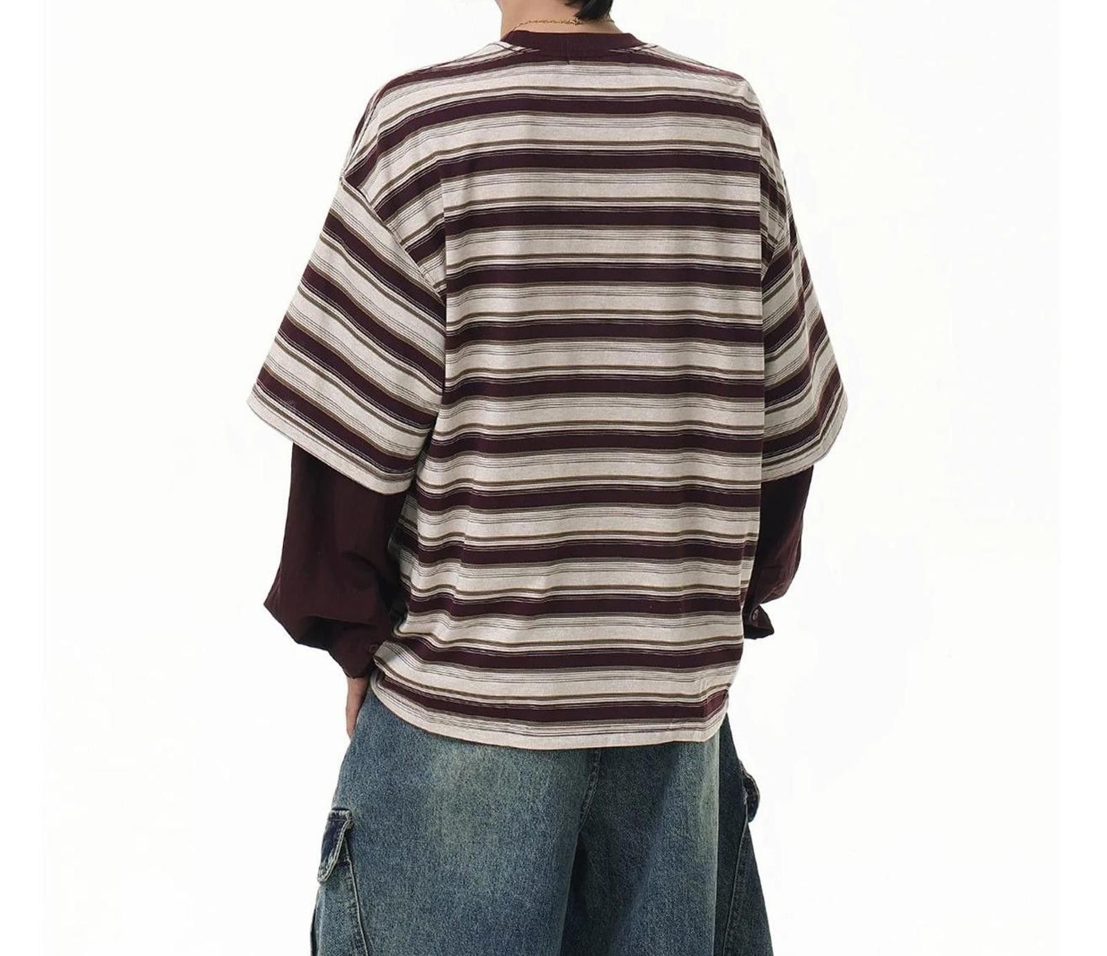 Other Faux-Layer Stripe Thin Pullover Sweatshirt Size US M / EU 48-50 / 2 - 3 Thumbnail