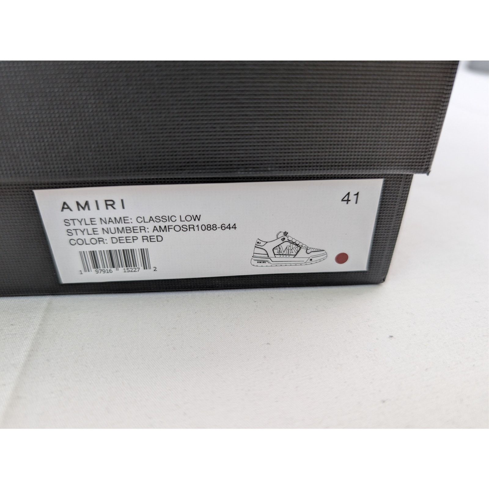 Amiri o1rshd1 Classic Low-Top Sneakers in Deep Red Size US 8 / EU 41 - 21 Thumbnail