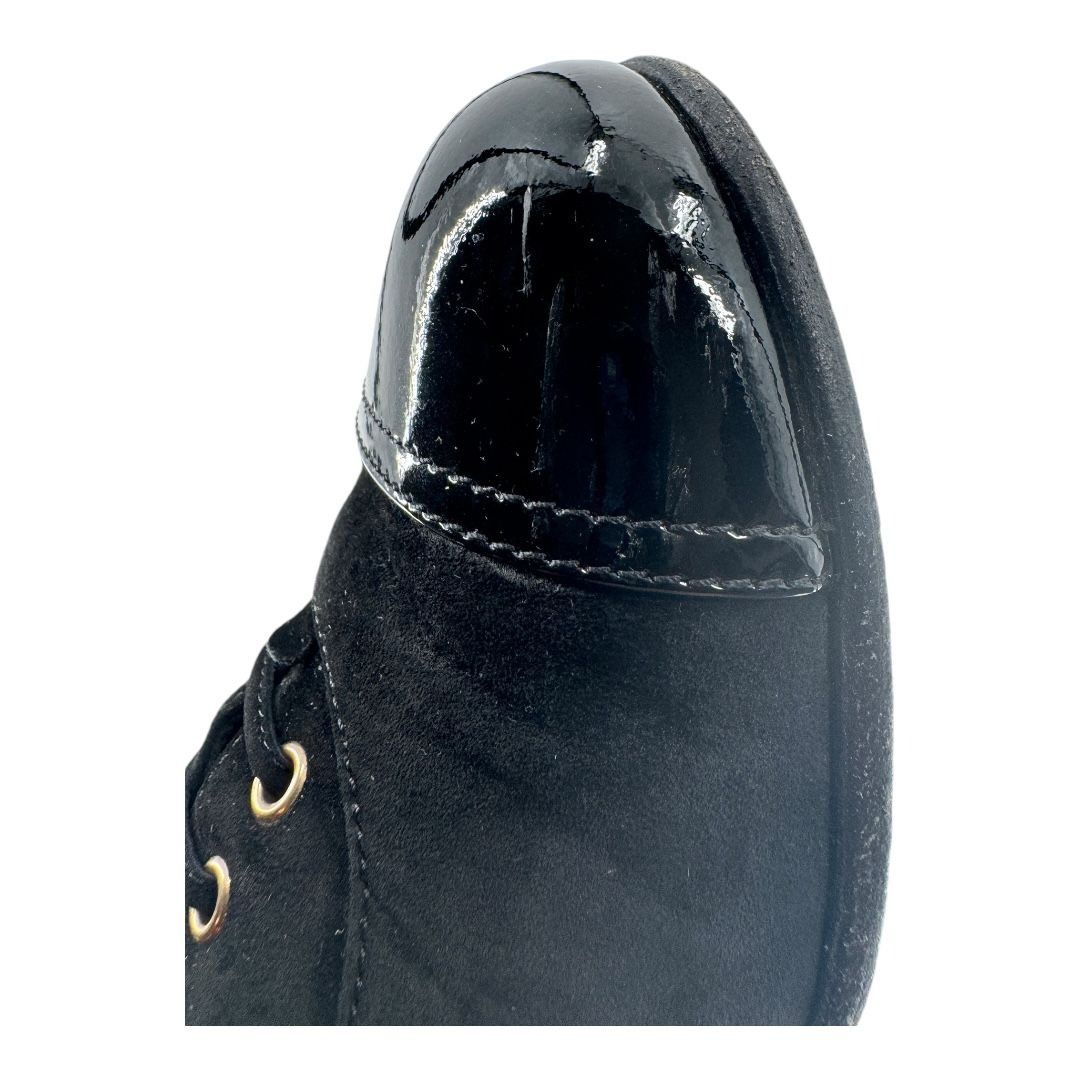 Chanel Chanel Suede Pearl CC Logo Patent Cap Toe Short Boots Size US 10 / IT 40 - 12 Thumbnail