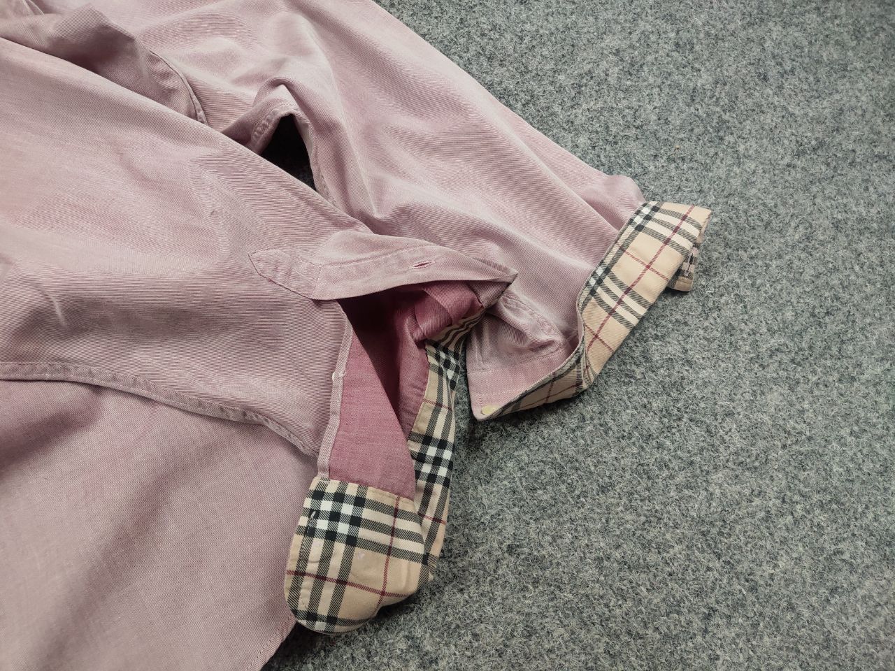 Burberry Vintage 90's Burberry London Pink Nova check Button Shirt Size US XL / EU 56 / 4 - 9 Thumbnail