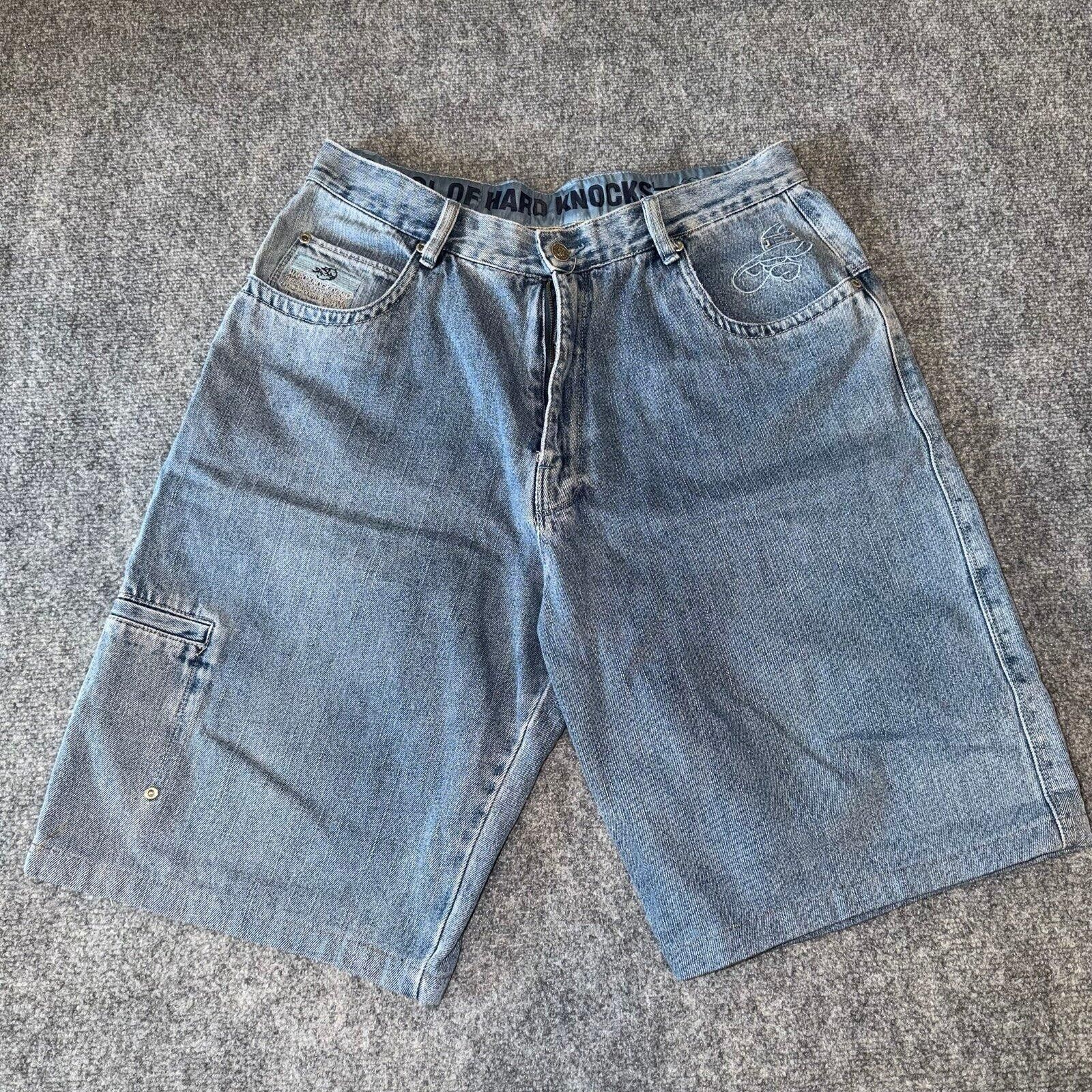 Southpole School of Hard Knocks B-Boy Baggy Denim Shorts Mens 36 Vtg Size US 36 / EU 52 - 2 Thumbnail