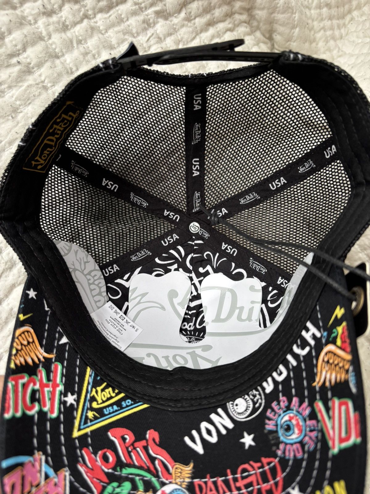 Von Dutch Von Dutch Trucker Hat – Y2K Patchwork (New With Tags) Size ONE SIZE - 6 Thumbnail