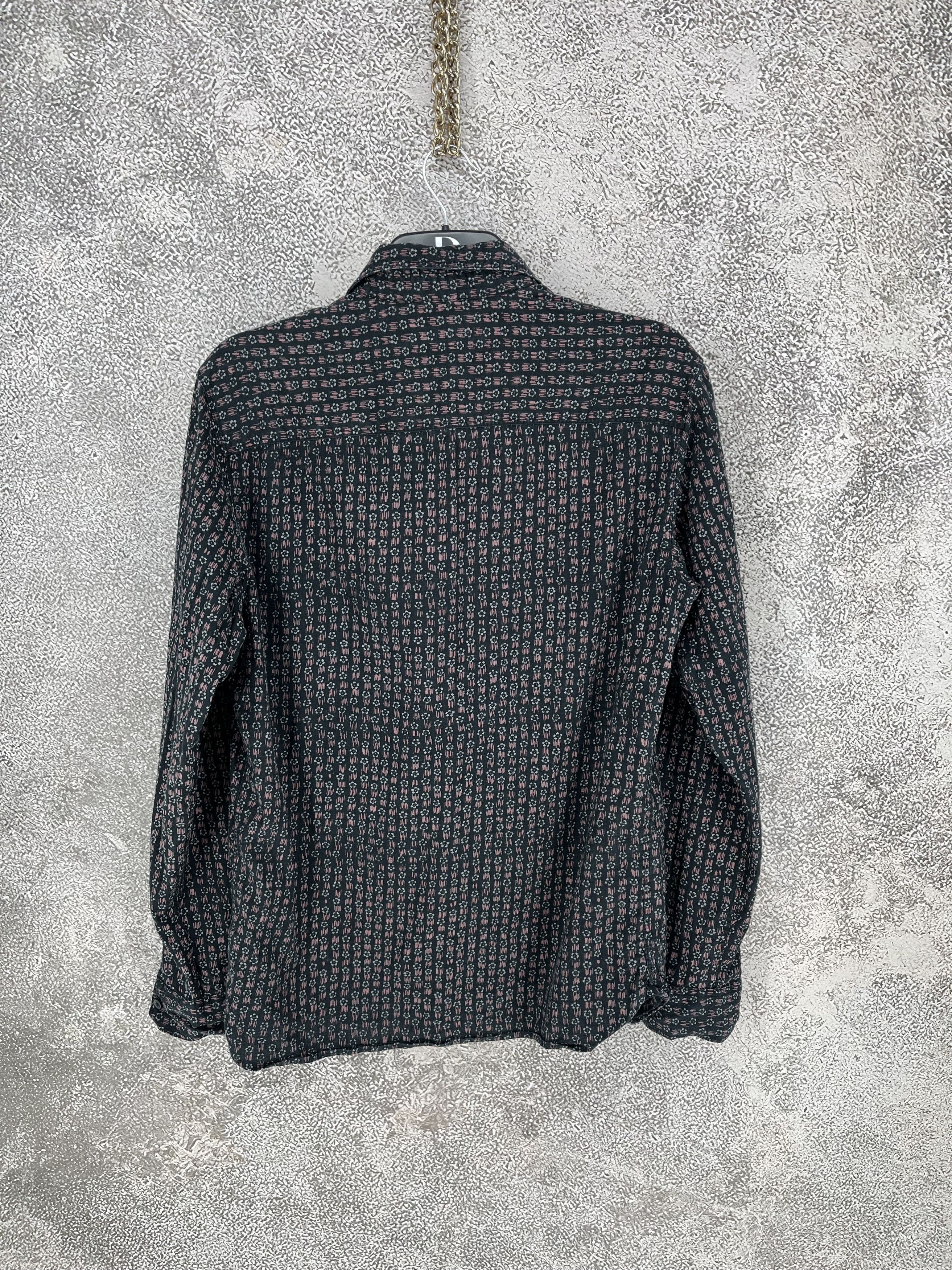 Allsaints AllSaints Gray Button Up Floral Geometric All Over Print Size US M / EU 48-50 / 2 - 9 Thumbnail