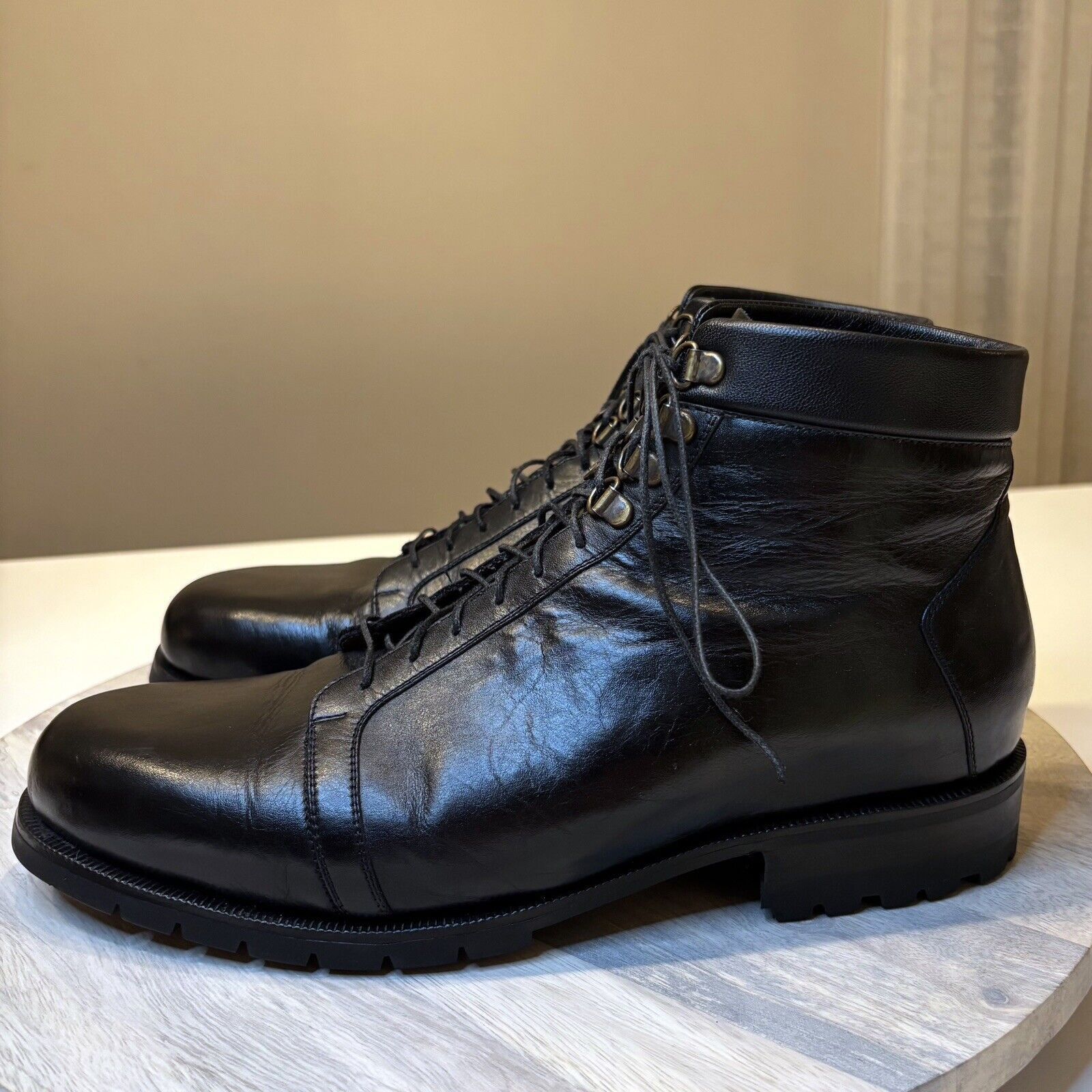 John Moore Oliver Moore Handmade Black Fine Leather Boots US Size 10 Size US 10 / EU 43 - 2 Thumbnail